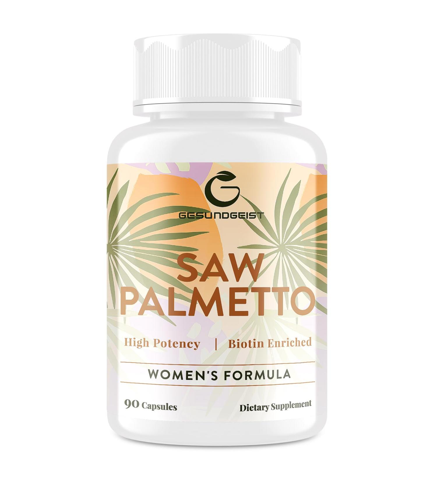 Saw Palmetto for Women Hair Loss - DHT Blocker with 5-in-1 Blend for Hair Growth Skin & Nails Urinary Wellness - Extra Strength Saw Palmetto Supplement - 90 Capsules 90 Count (Pack of 1) - Buy Online on GoSupps.com