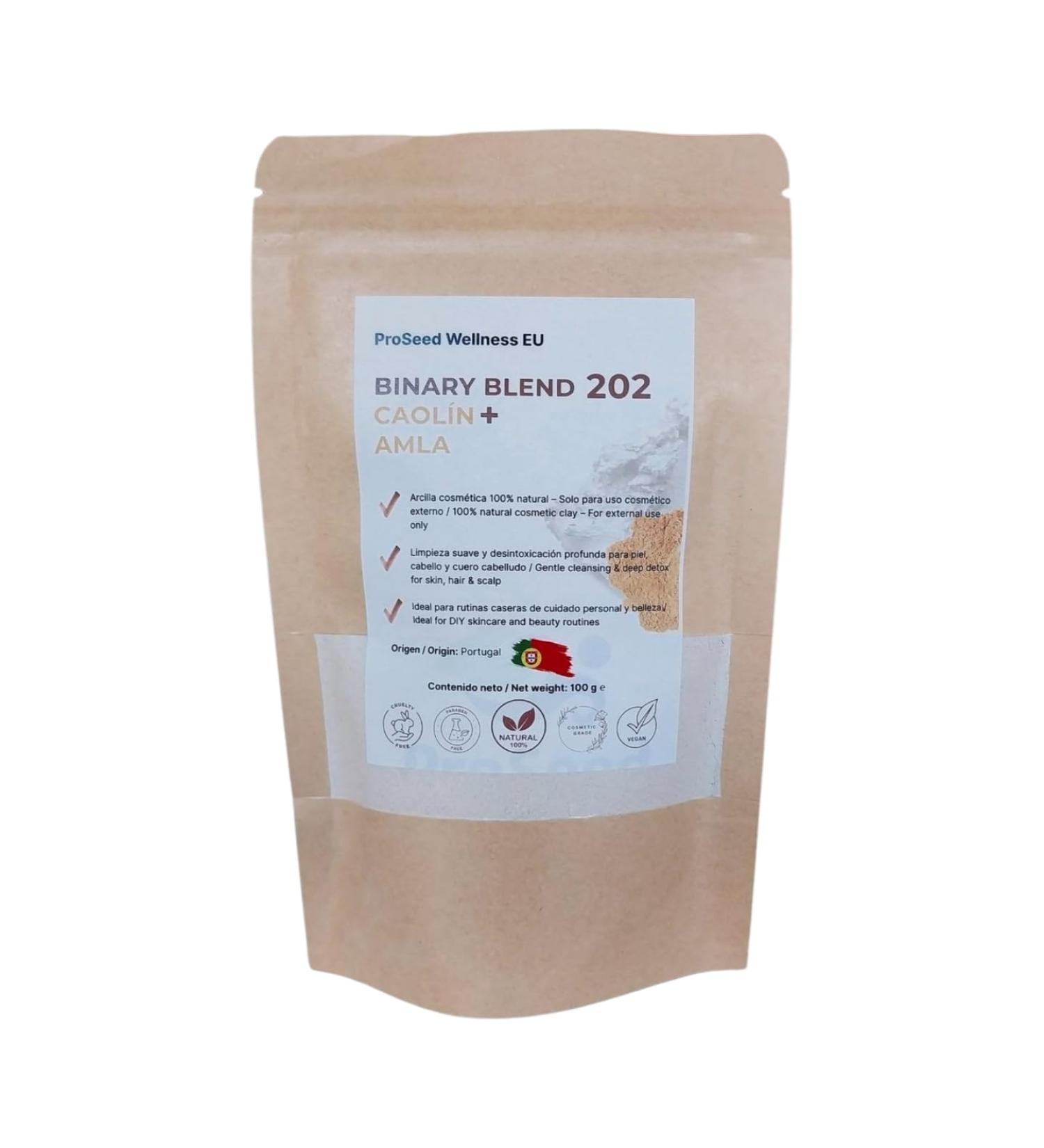 Kaolin White Clay + Amla - Brightening Face Mask and Skin Care - 100% Natural | Binary Blend 202 - 100 g - Buy Online on GoSupps.com