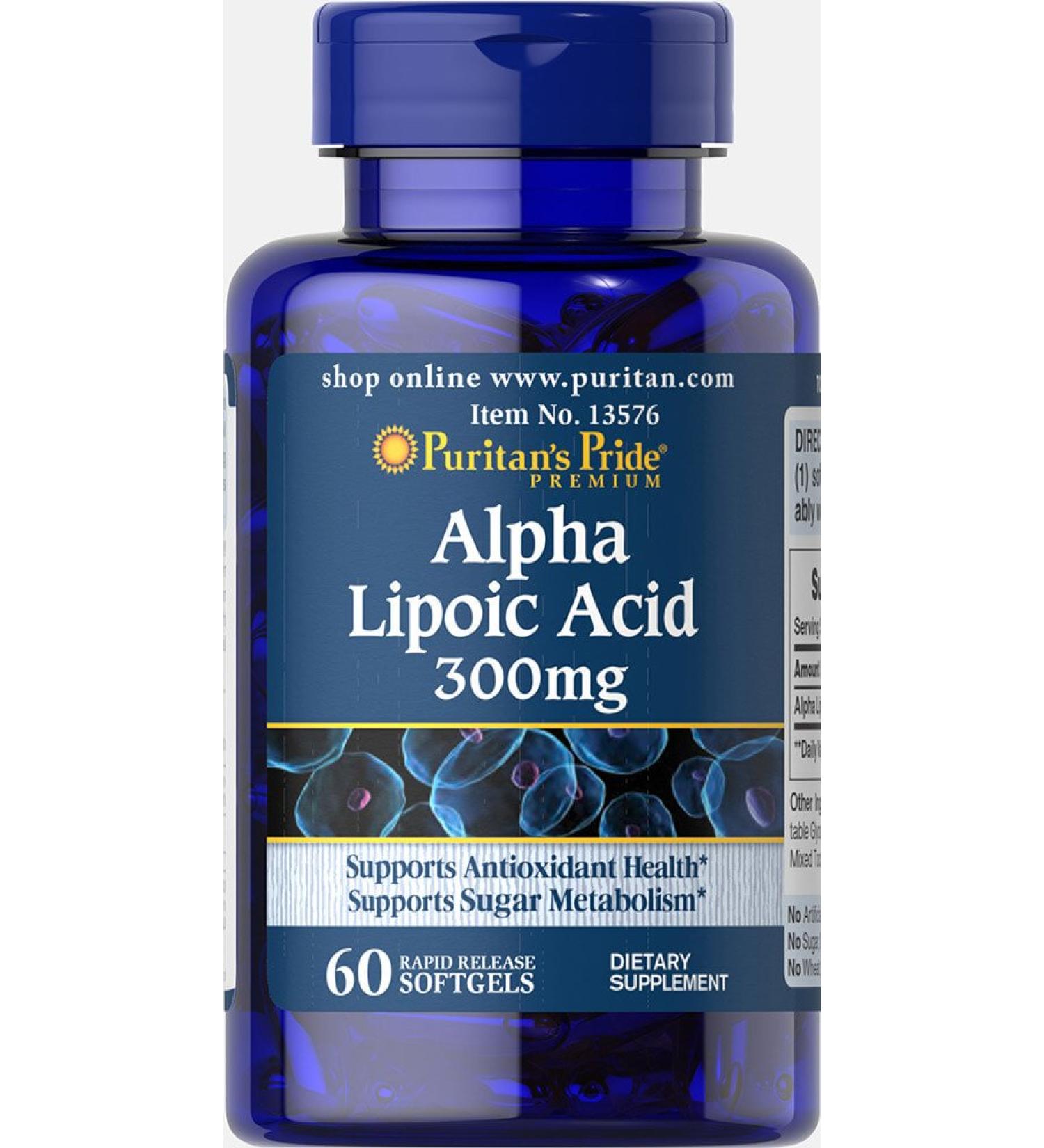 Puritan's Pride Alpha Lipoic Acid 300 mg