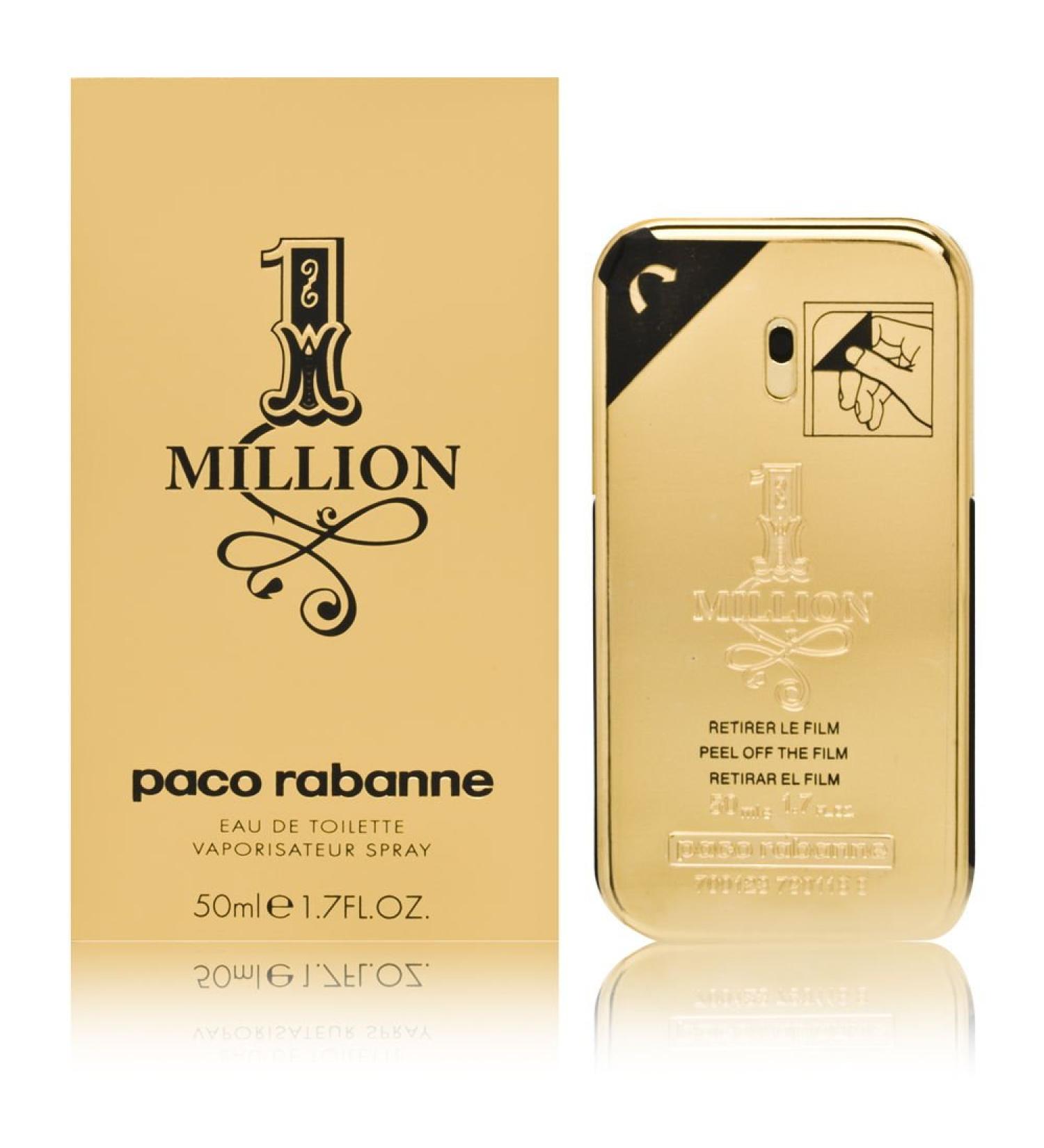 Paco Rabanne 1 Million Fragrance For Men - Fresh And Spicy - Notes Of Amber Leather And Tangerine - Adds A Touch Of Irresistible Seduction - Ideal For Men With Rebellious Charm - Edt Spray - 1.7 Oz