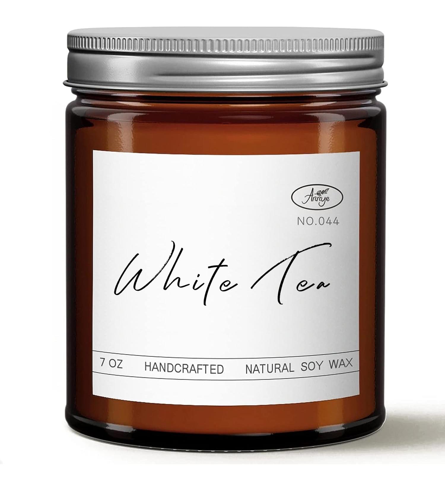 Organic White Tea Scented Candle - Hand-Poured Soy Wax Candle | Ideal Gifts for Women Men Families & Friends - Perfect for Birthdays Holidays & Relaxation (7oz - Buy Online on GoSupps.com