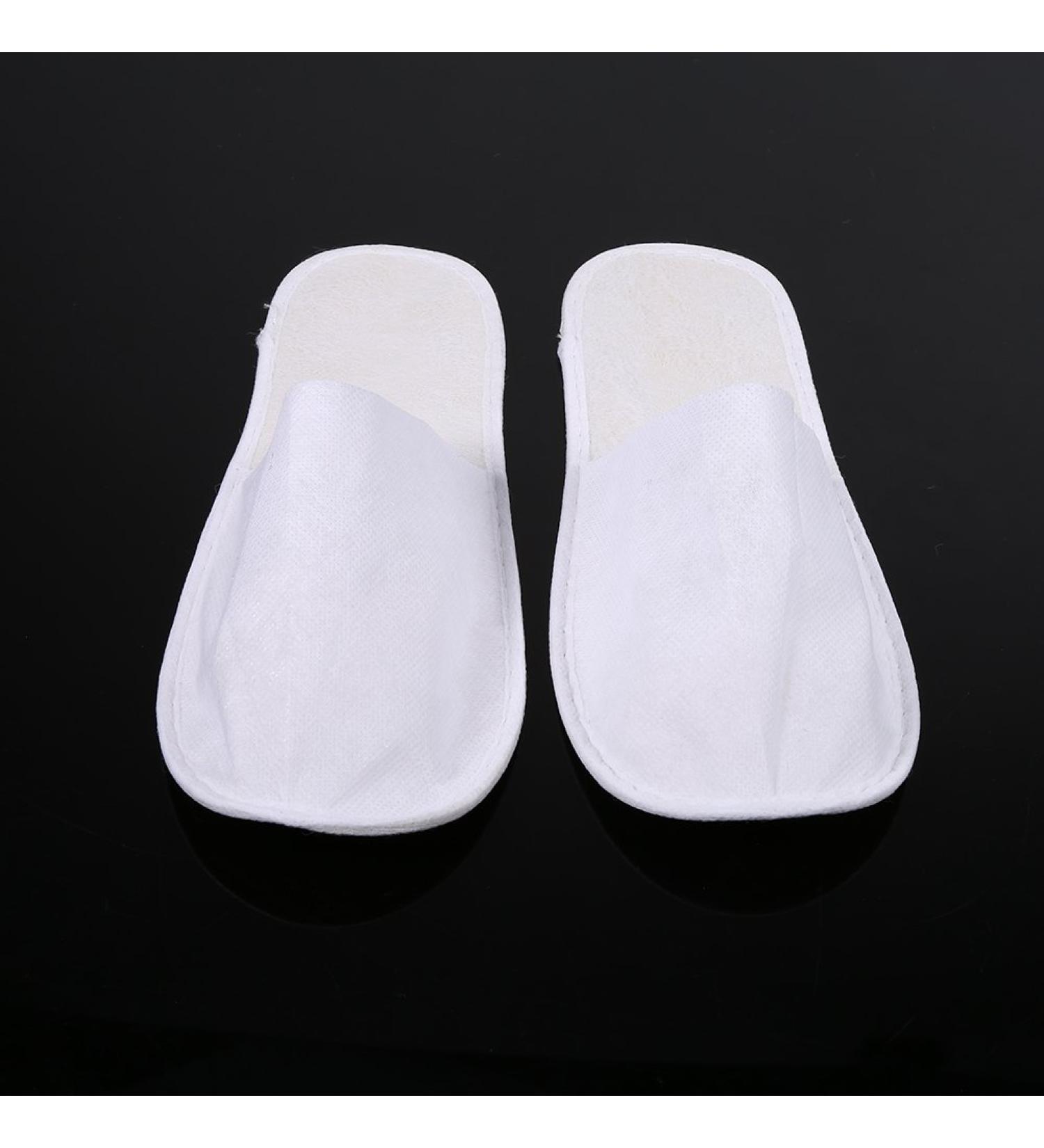 Haofy 10-Set Troting Lipper | Premium Hotel Slippers | White Bathing Shoes | Universal Size | Direct from Laundry Specialist - Buy Online on GoSupps.com