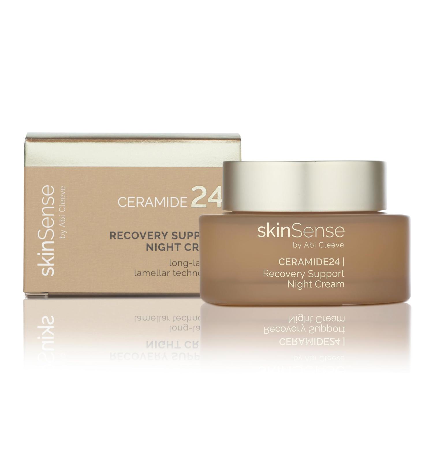 SkinSense Ceramide24 Recovery Support Night Cream 50ml Anti-Ageing Night Moisturiser for Mature Skin Skin Support Night Ritual Cream Repairing Night Lotion - Buy Online on GoSupps.com