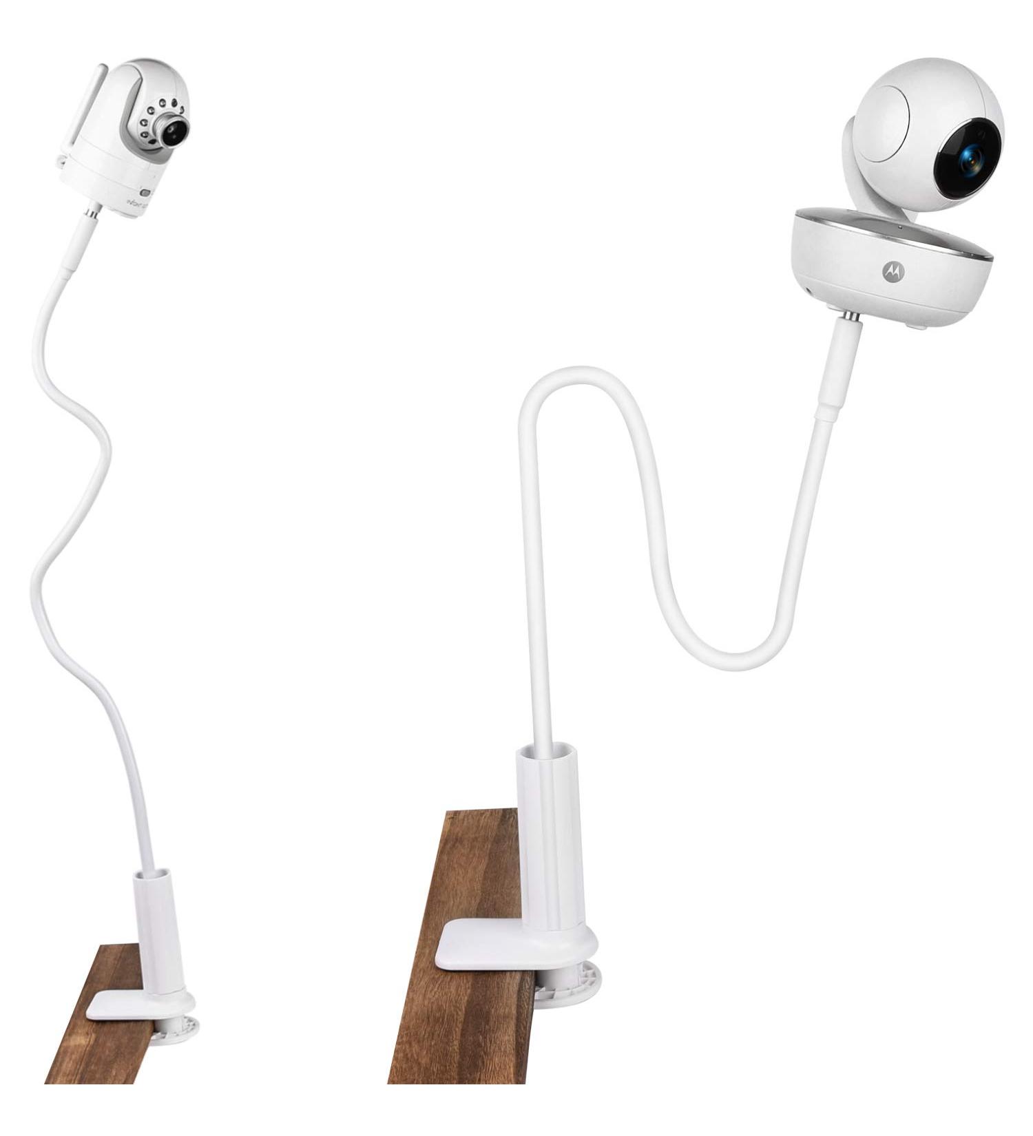 iTODOS Gooseneck Baby Monitor Mount - 27 inch Flexible Arm for Arlo, Motorola, and Universal Cameras - White - Buy Online on GoSupps.com