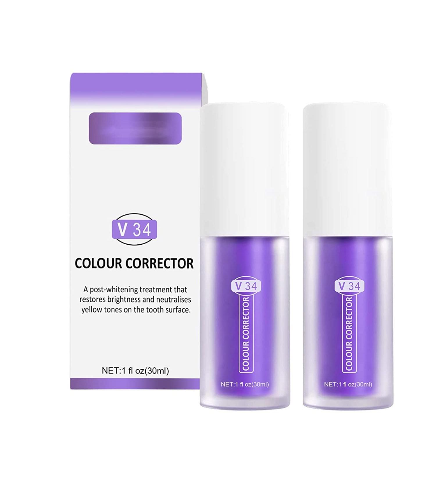 Buy 2 Pieces Tooth Cleaning Toothpaste - V34 Color Corrector & Sensitive Teeth Formula | International Shipping - Buy Online on GoSupps.com