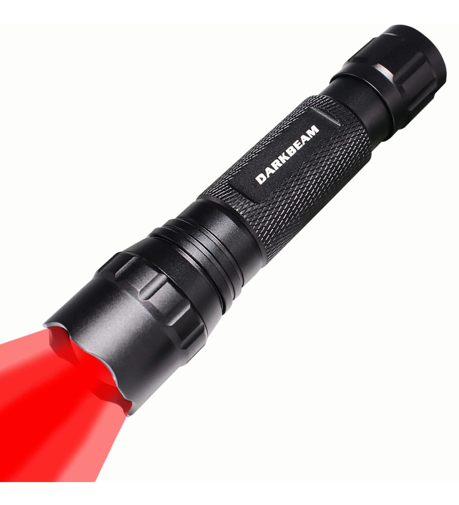 DARKBEAM Red Light Flashlight | Rechargeable Tactical LED Handheld for Fishing, Hunting, and Astrophotography | Zoomable Portable 501B-S Red Light - Buy Online on GoSupps.com