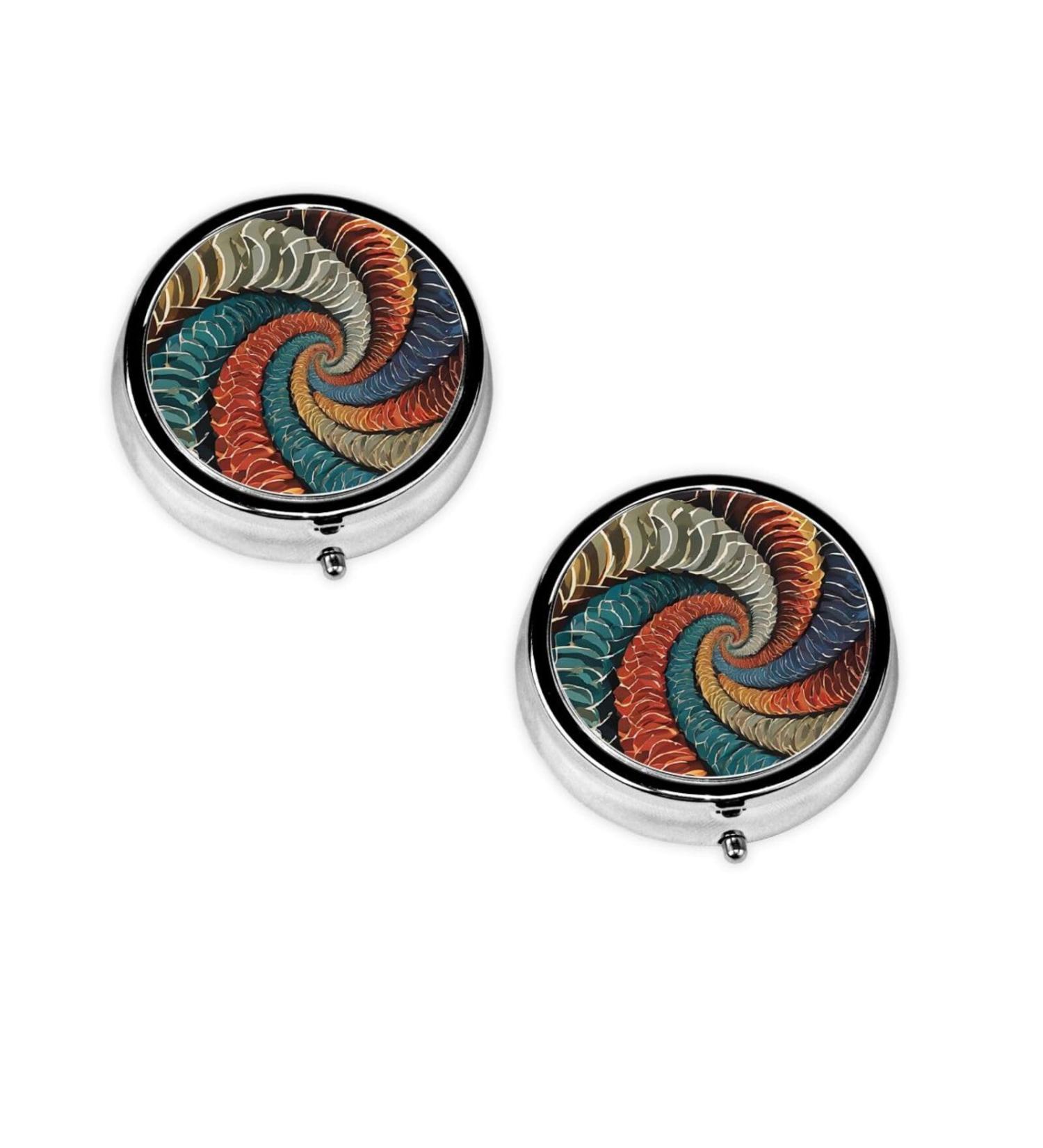 Bear Dancing Tie Dye Mini Pill Box | 3 Compartment Travel Organizer | Portable Medicine Case for Home & Office - Buy Online on GoSupps.com