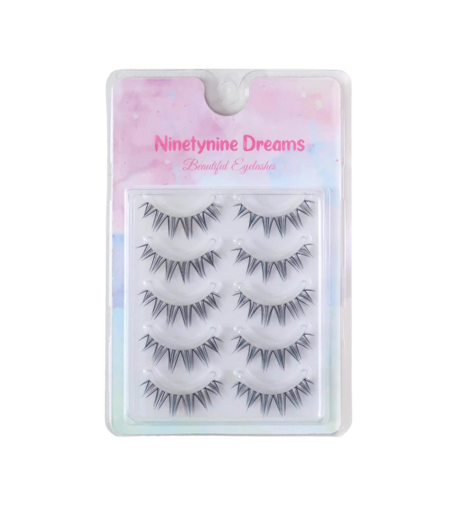 Ninetynine Dreams 5 Pairs Manga Style 3D False Eyelashes - Lightweight, Natural, Comfortable, Fluffy Soft Eyelashes Packs - Buy Online on GoSupps.com