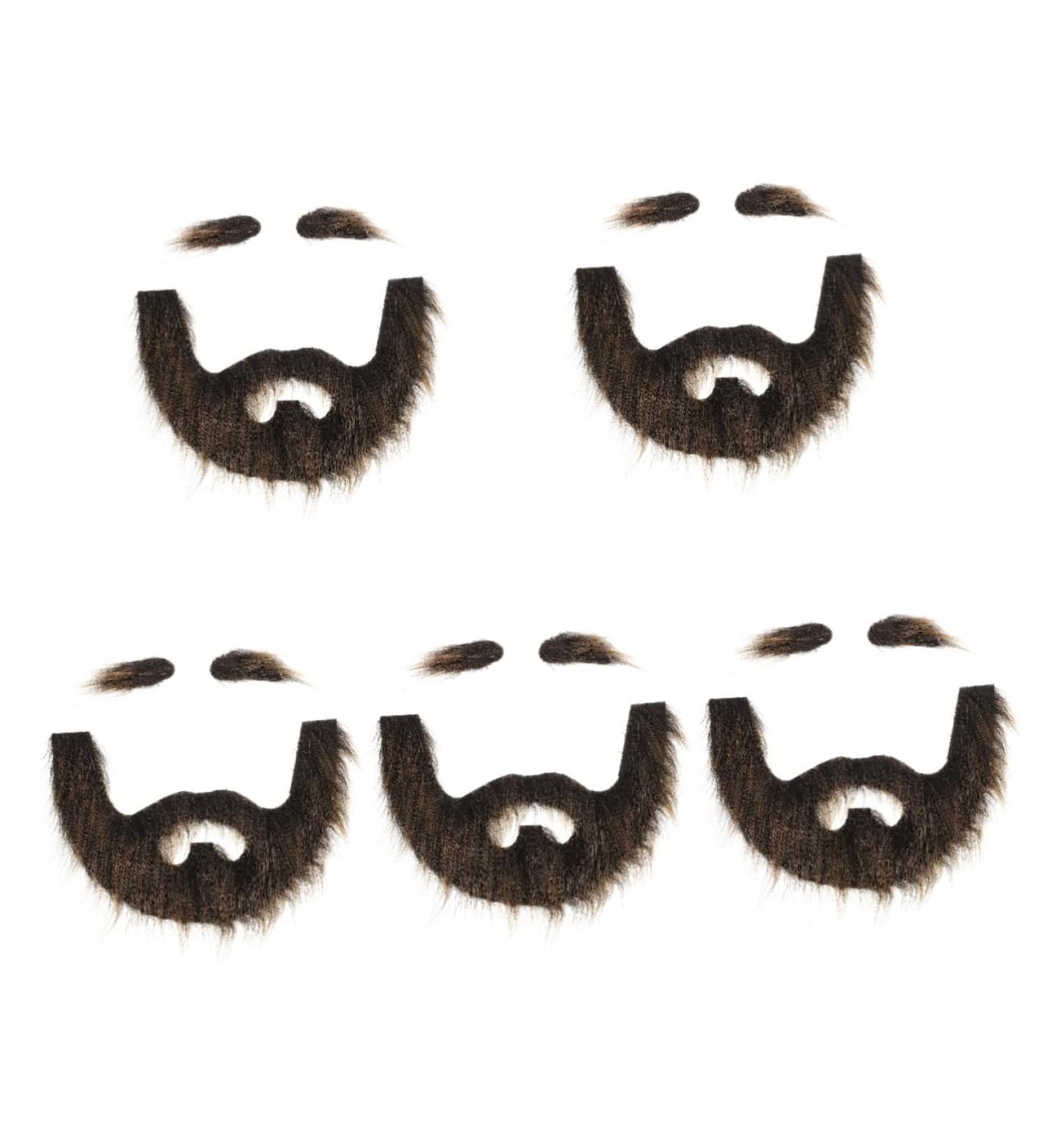 Didiseaon 5 Sets Beard Dress up Realistic Mustache Realistic Beard Full Beard Mustache Fake Eyebrow Plush 20.00X13.00X0.50CMx5pcs Multix5pcs - Buy Online on GoSupps.com