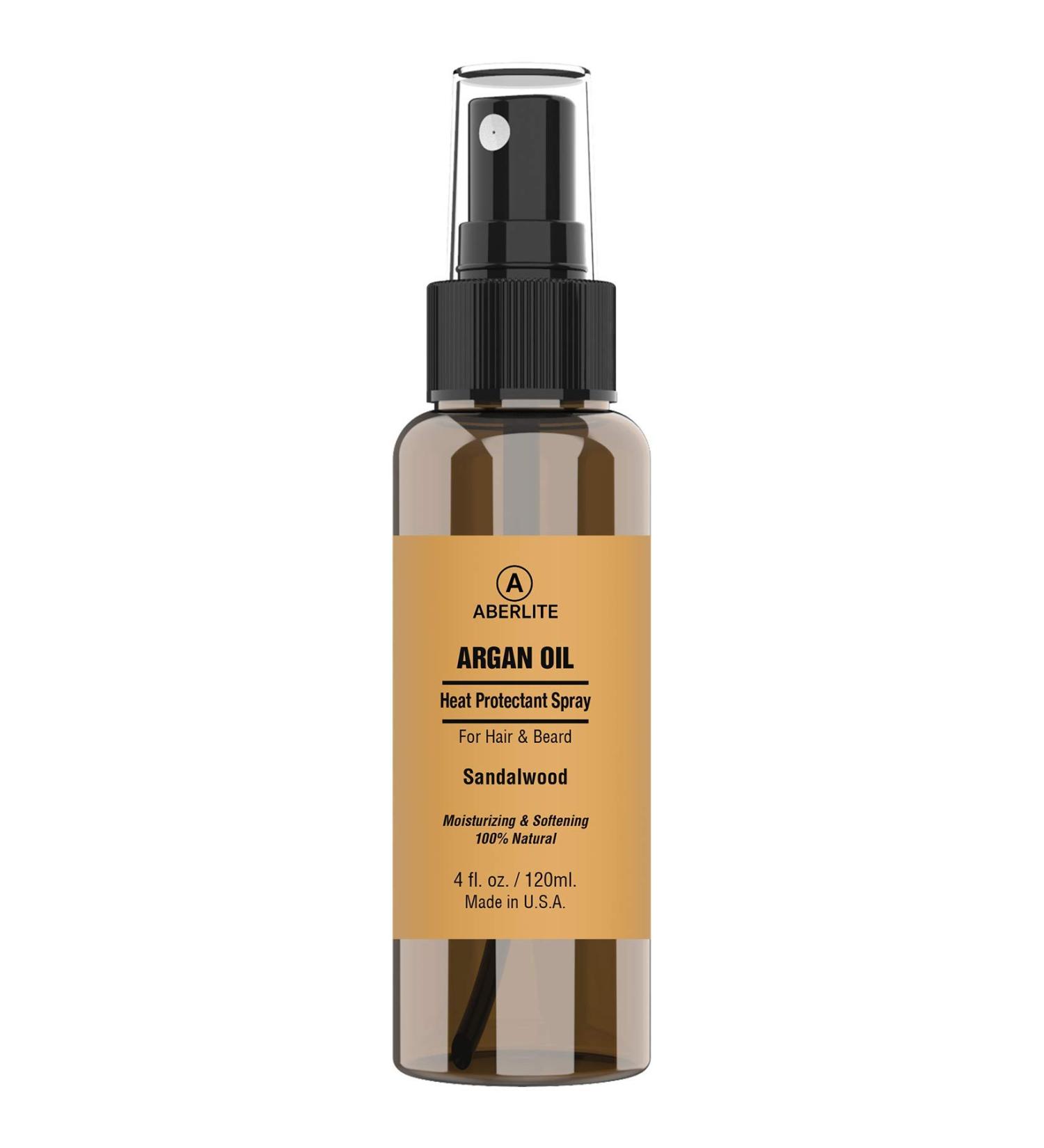 Aberlite Hair & Beard Heat Shield Spray - Argan Oil Thermal Protector - 450 F Protection - 4oz - Buy Online on GoSupps.com