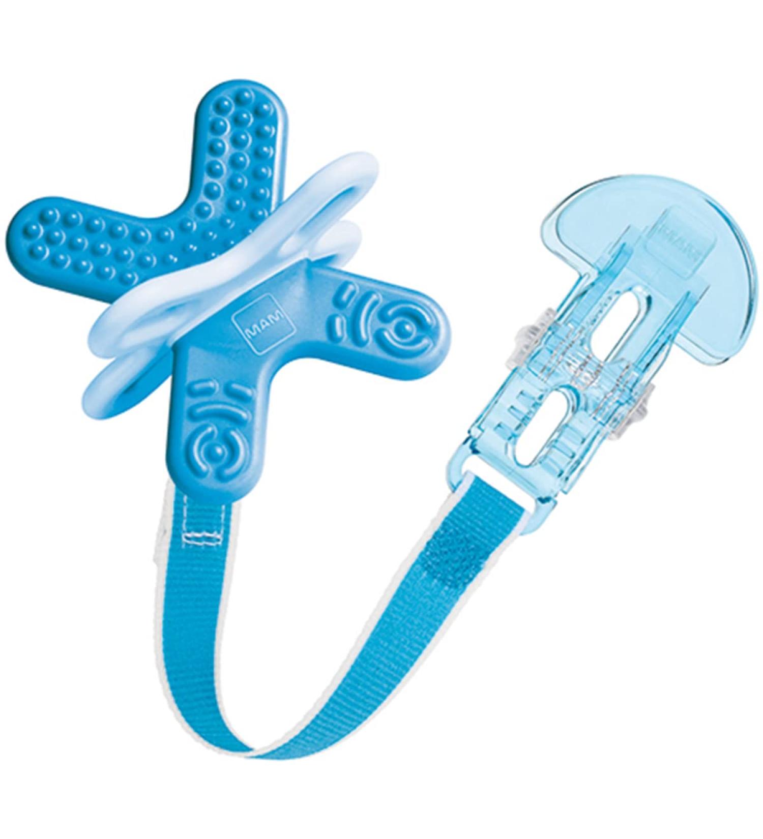 Bite and Relax Teether with Clip - Blue | Promotes Dental Hygiene | Soothes Painful Gums | 4+ Months - Buy Online on GoSupps.com