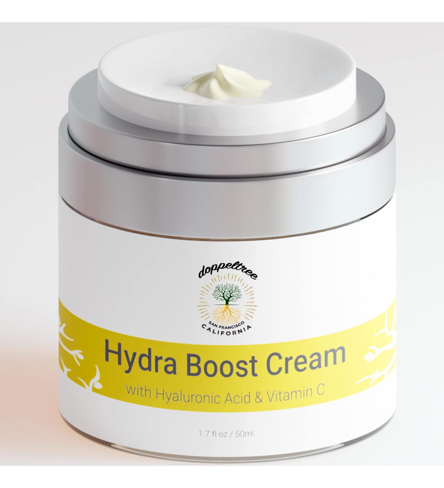 Doppeltree HYDRA BOOST Face Moisturizer - Anti Aging Day & Night Cream with Collagen | Hydrating Anti-Wrinkle Lotion for Men & Women | Made in USA - Buy Online on GoSupps.com