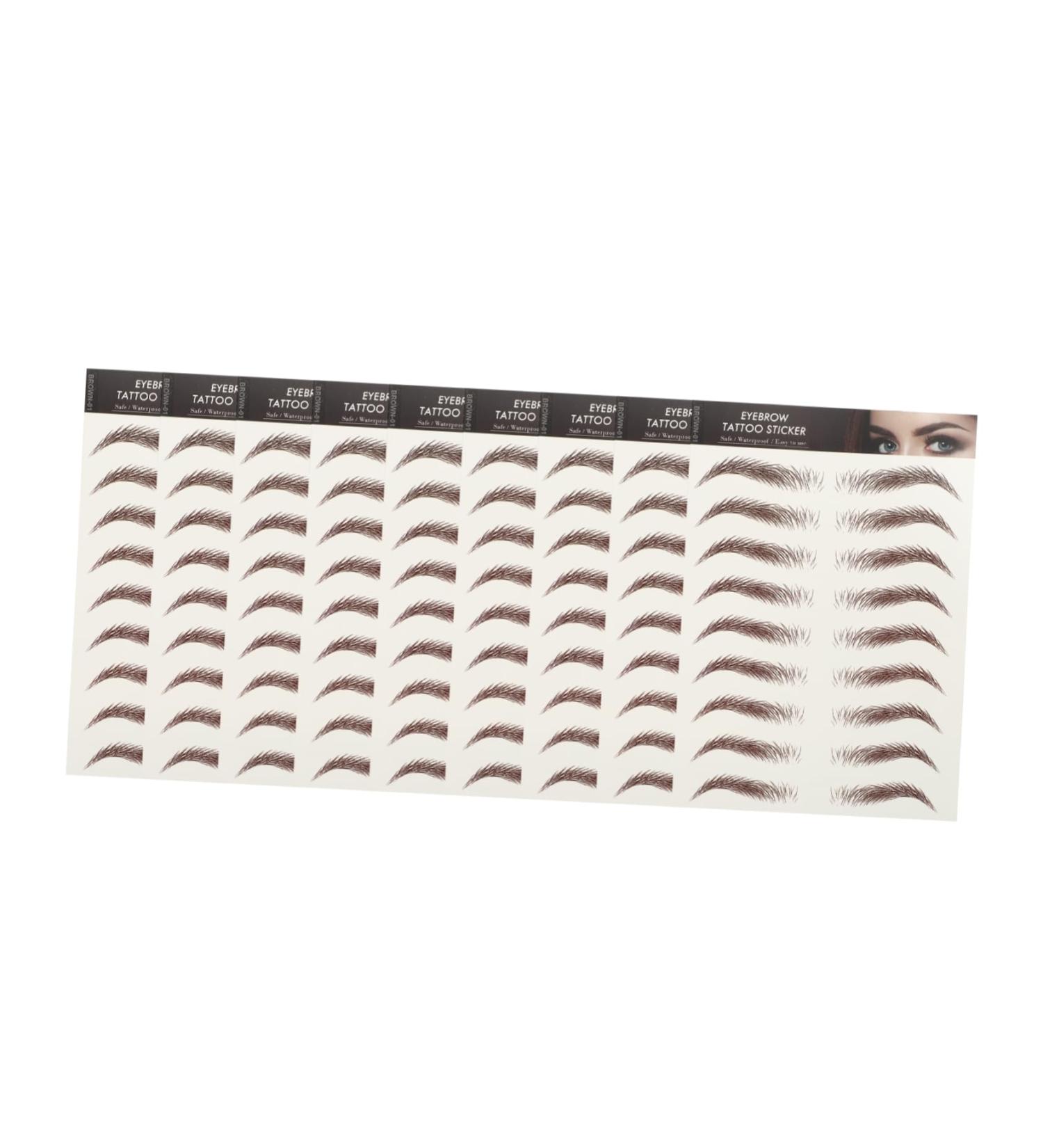 Angoily 9 Sheets Waterproof Eyebrow Stickers Make up Kit Quick Makeup Tools 6d Hair-like Eyebrows Stickers - Buy Online on GoSupps.com
