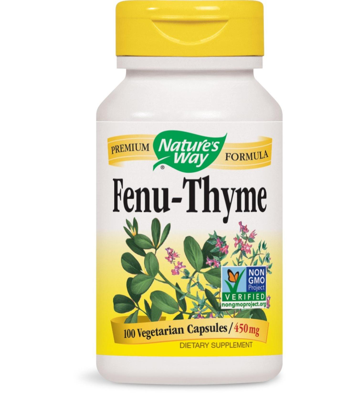 Nature's Way Fenu-Thyme 900 mg - 100 Vegan Capsules for Digestive Health - Buy Online on GoSupps.com
