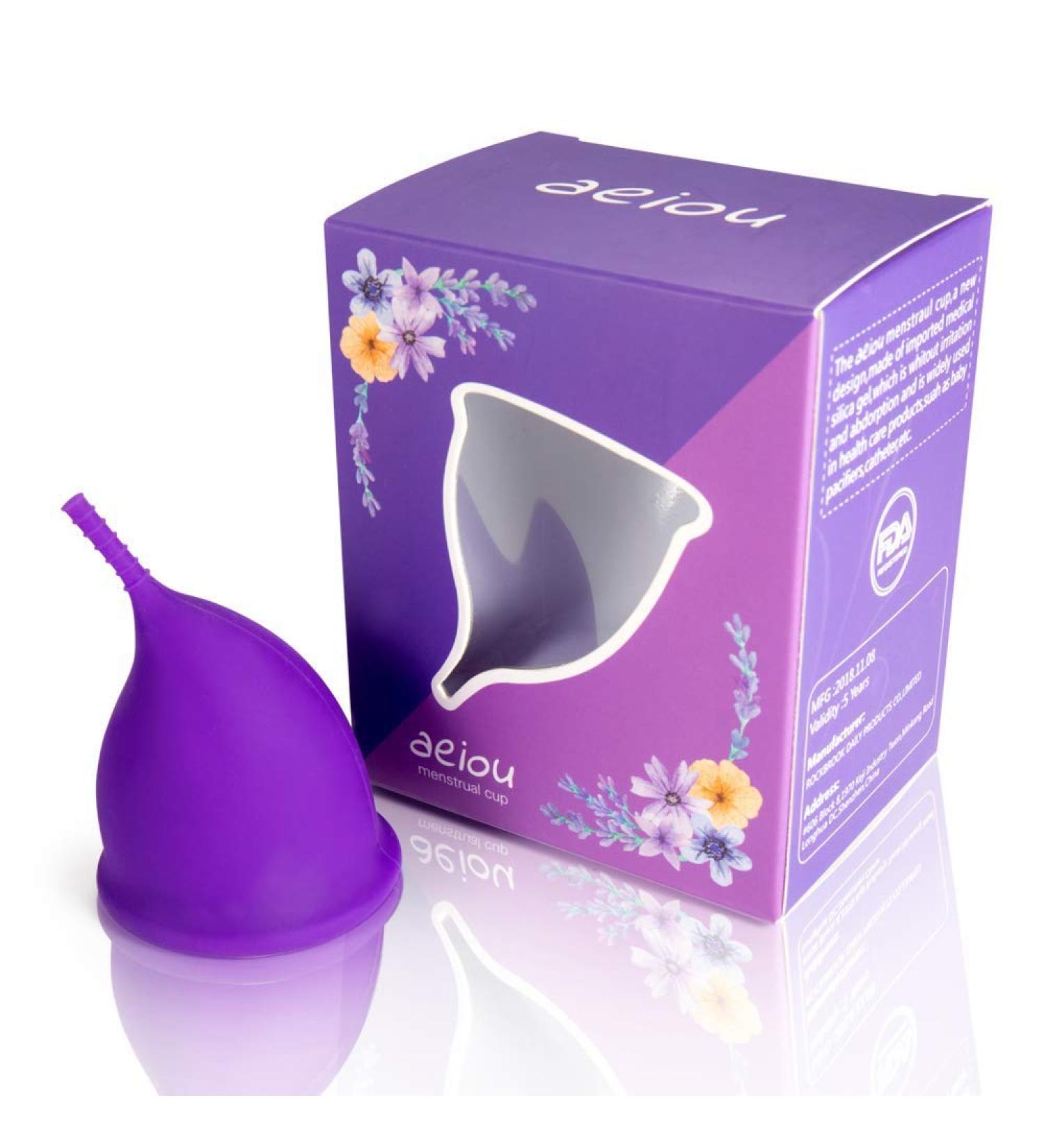 Shop Soft & Flexible Menstrual Cup | Reusable Medical Silicone Moon Cup Small Purple - Buy Online on GoSupps.com