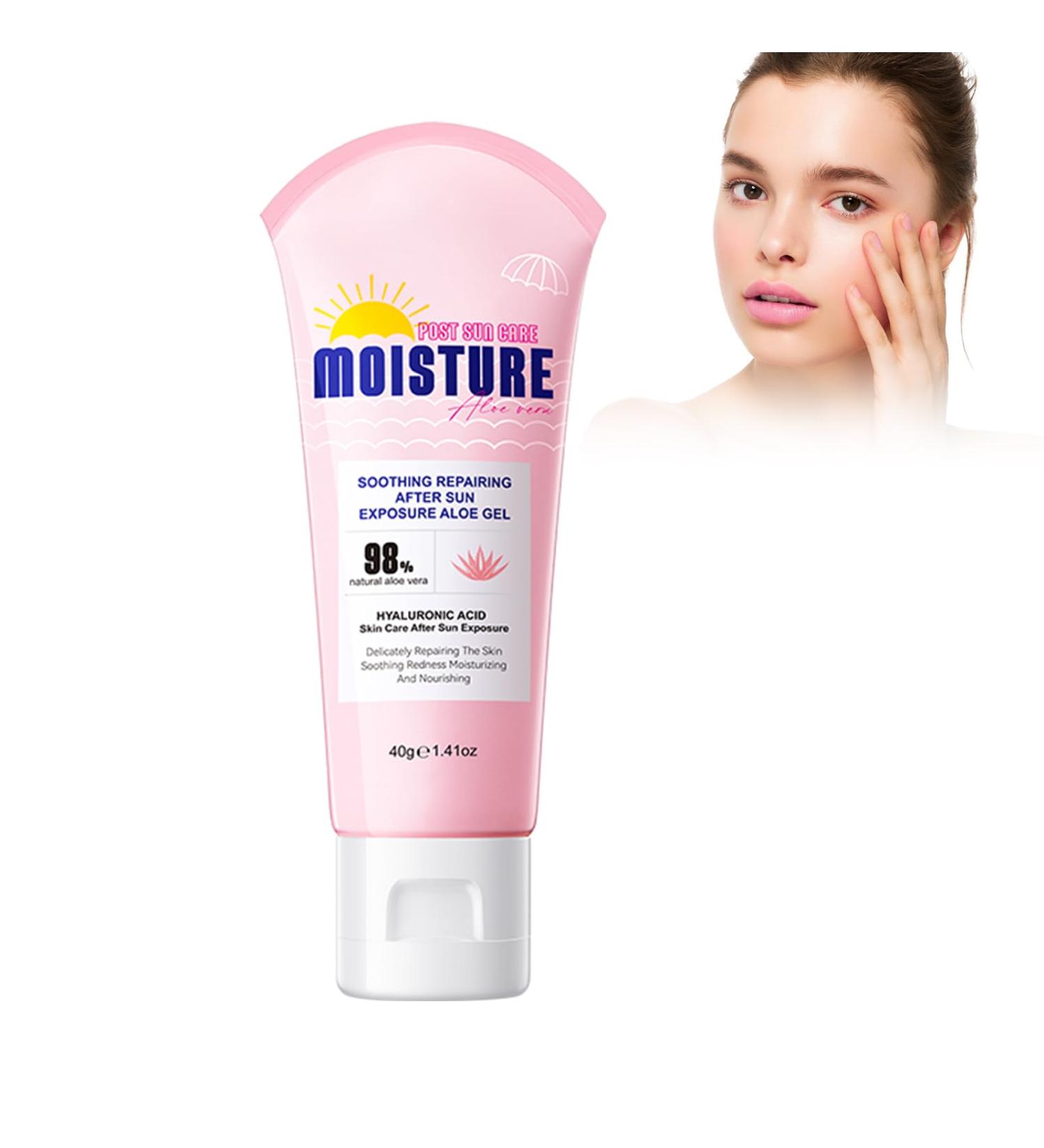 After Sun Soothing repair Aloe Vera Gel soothing aloe vera gel for sunburn face and skin cooling after sun natural moisture care for red skin - Buy Online on GoSupps.com