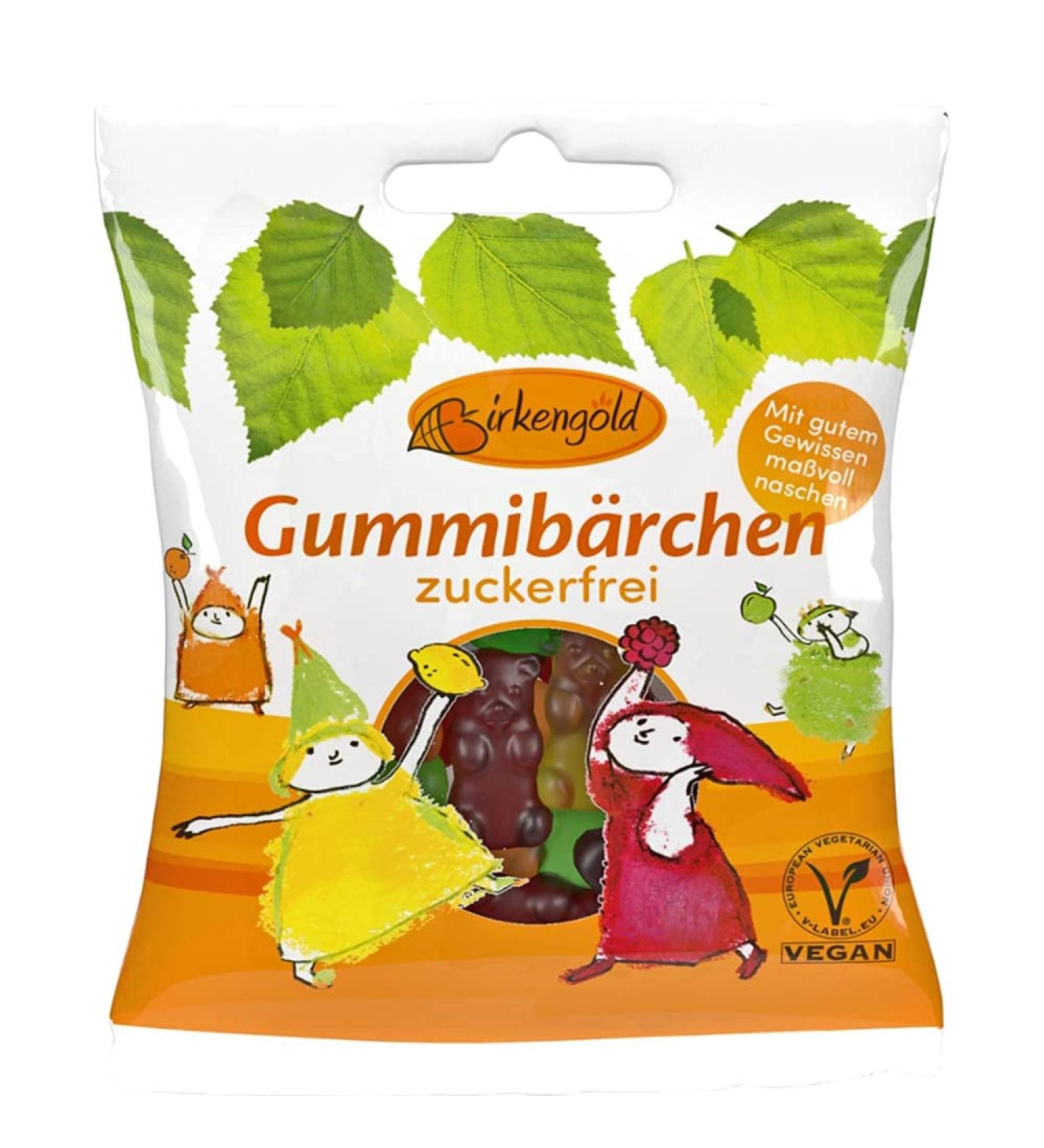 Birkengold Birkengold - Gelatin-free rubber bear - Sugar-free - 50g