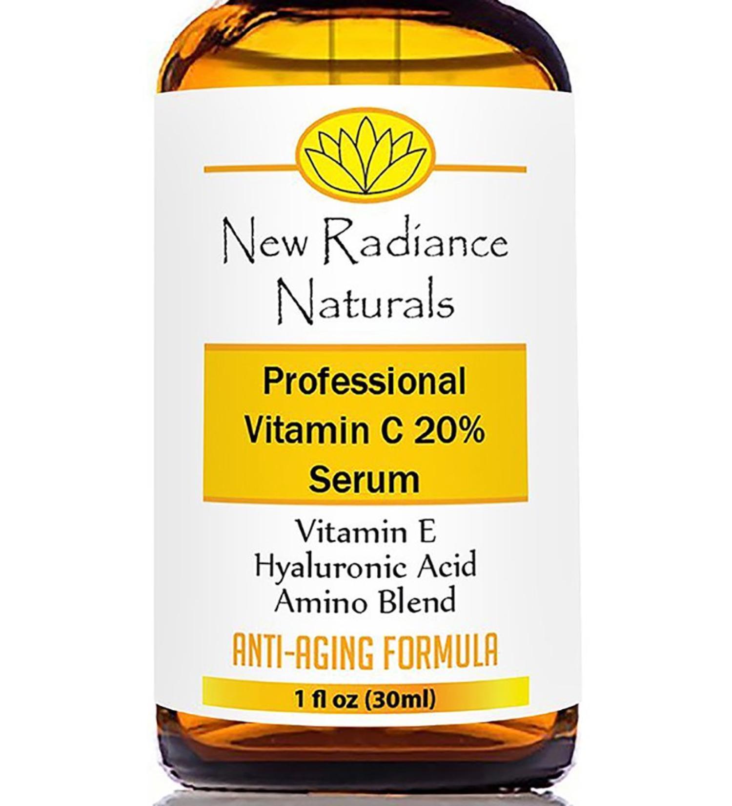 Organic Anti-Aging Vitamin C Serum | 20% Vitamin C + E, 11% Hyaluronic Acid, MSM | Fades Wrinkles, Freckles, Acne Scars, Age Spots | 1oz - Buy Online on GoSupps.com