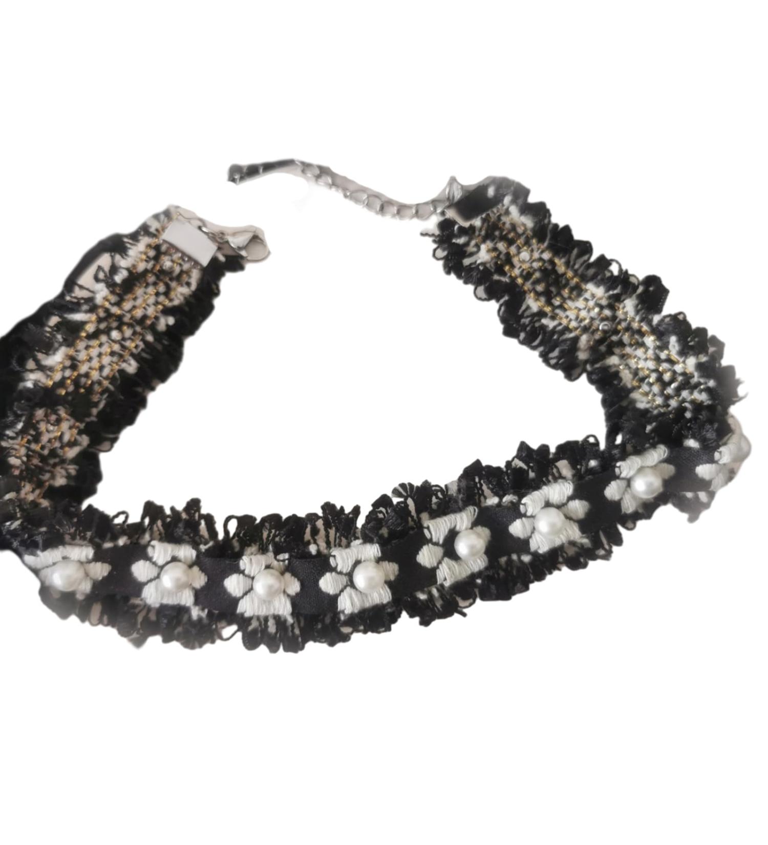 Oralgo Small Flower Pearl Choker Necklace | Elegant Wedding & Party Jewelry | Perfect Gift for Women & Girls - Buy Online on GoSupps.com