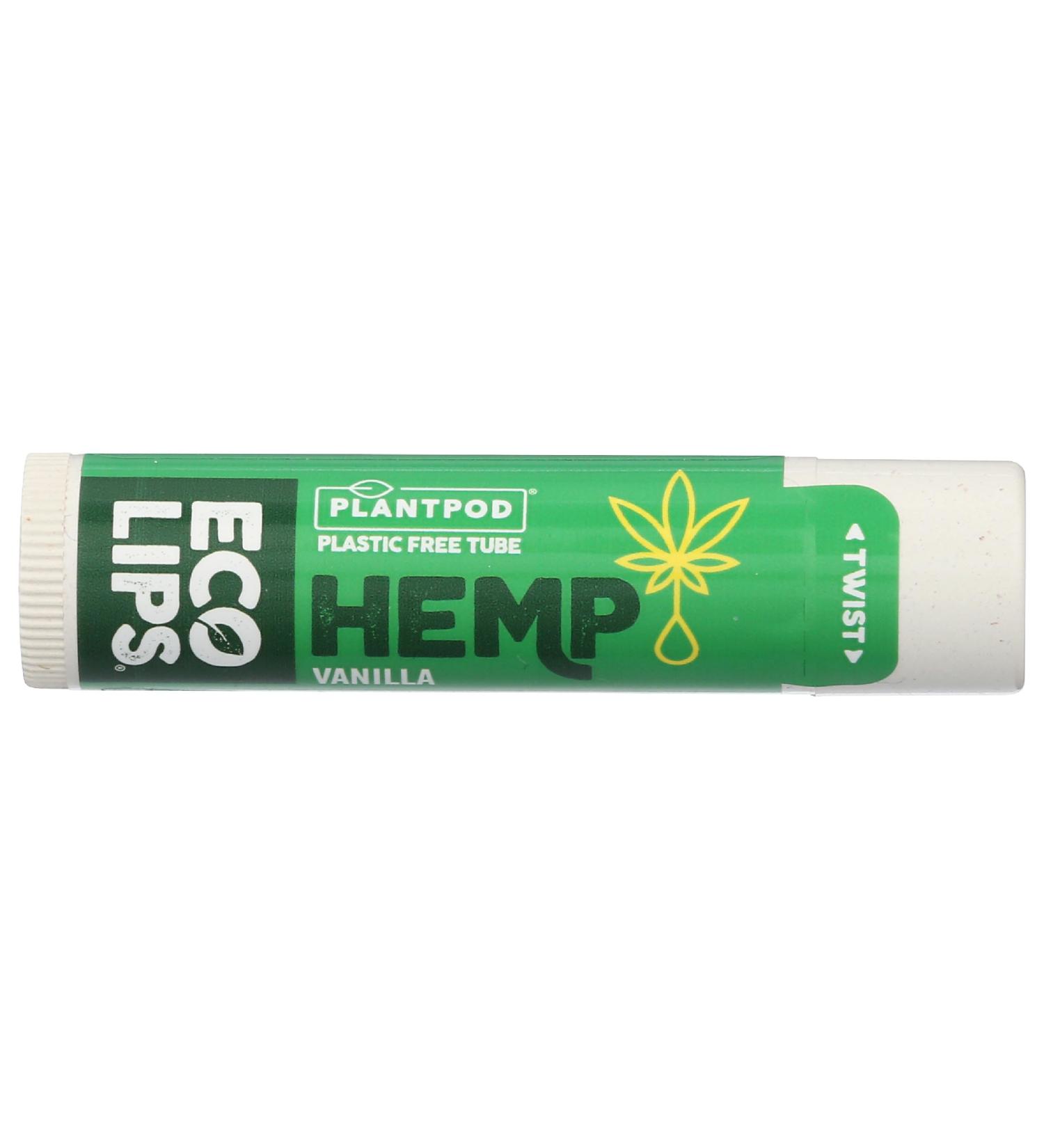 ECO LIPS Organic Hemp Lip Balm - Nourishing 0.15 OZ | Eco-Friendly Natural Ingredients International Shipping - Buy Online on GoSupps.com