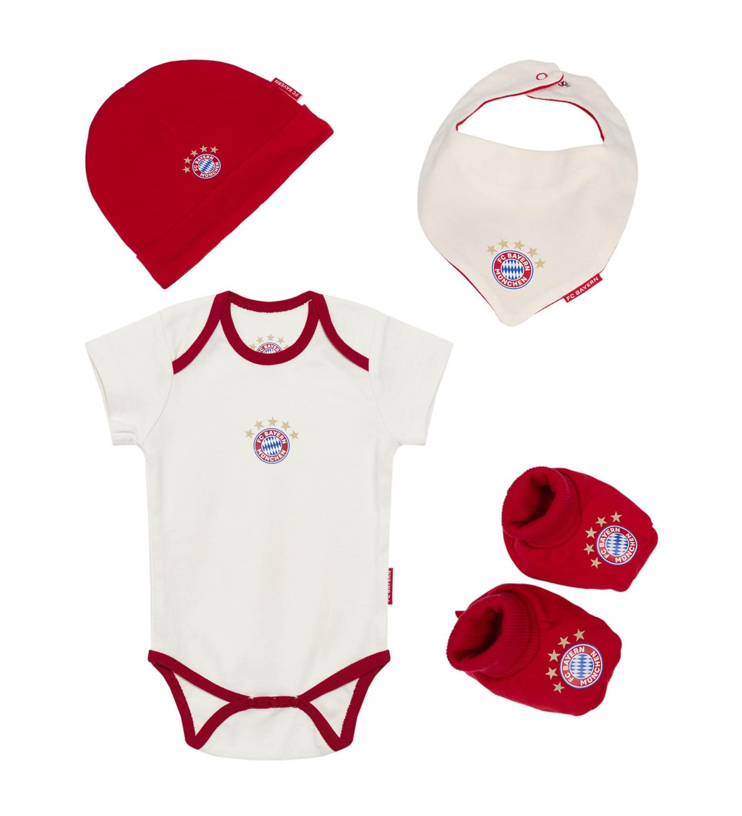 FC Bayern Munich Gift Set | 4-Piece Baby Gift Box | White | Size 86/92 - Perfect for Little Fans! - Buy Online on GoSupps.com