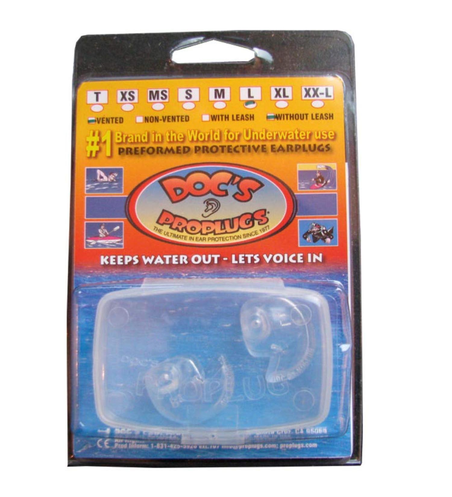Doc's Proplugs Vented Ear Plug Clear Small - No Leash, Protect Your Ears - Buy Online on GoSupps.com