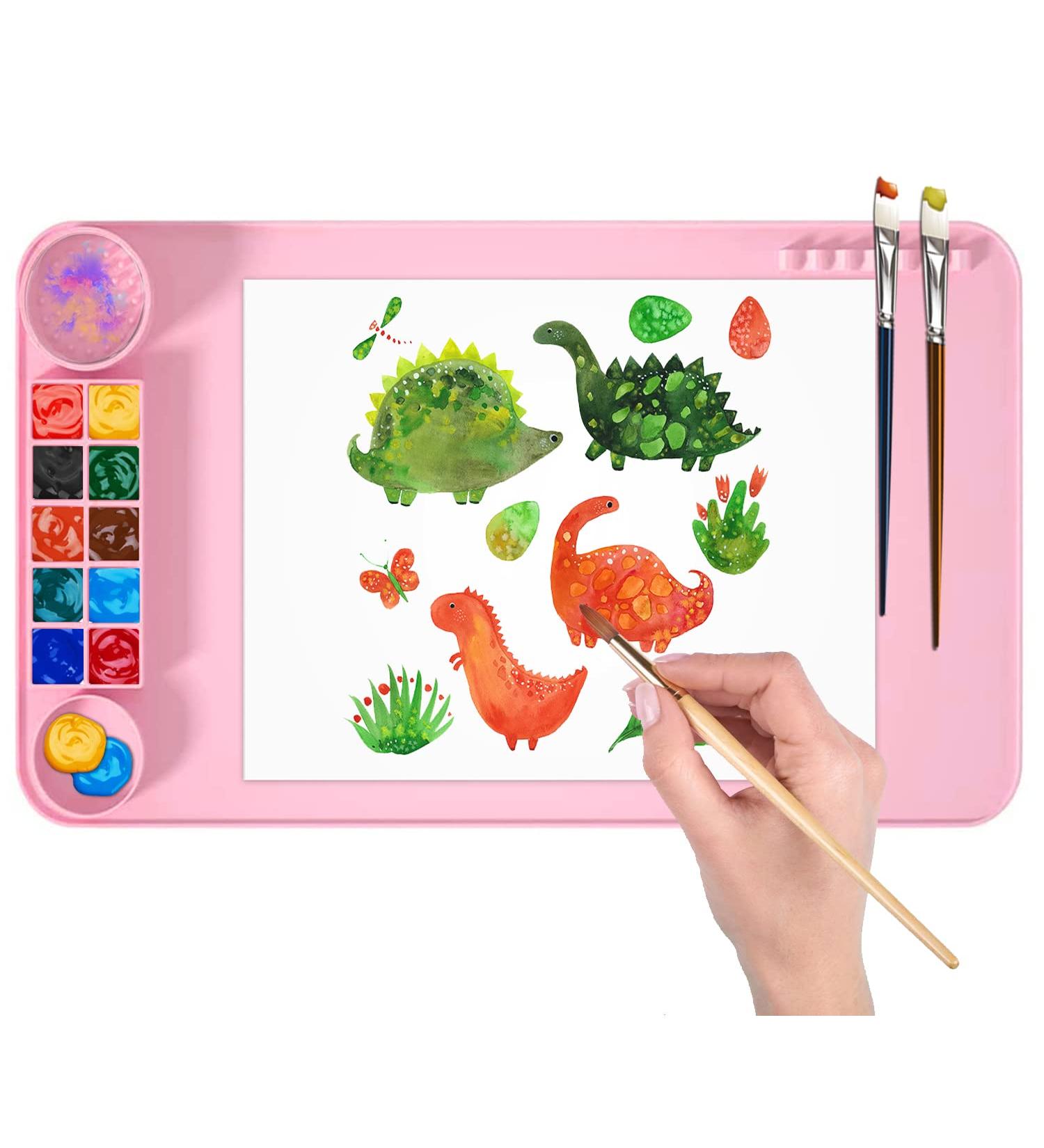 Kids Non-Stick Silicone Craft Mat for Resin Casting and Painting - Pink - Buy Online on GoSupps.com
