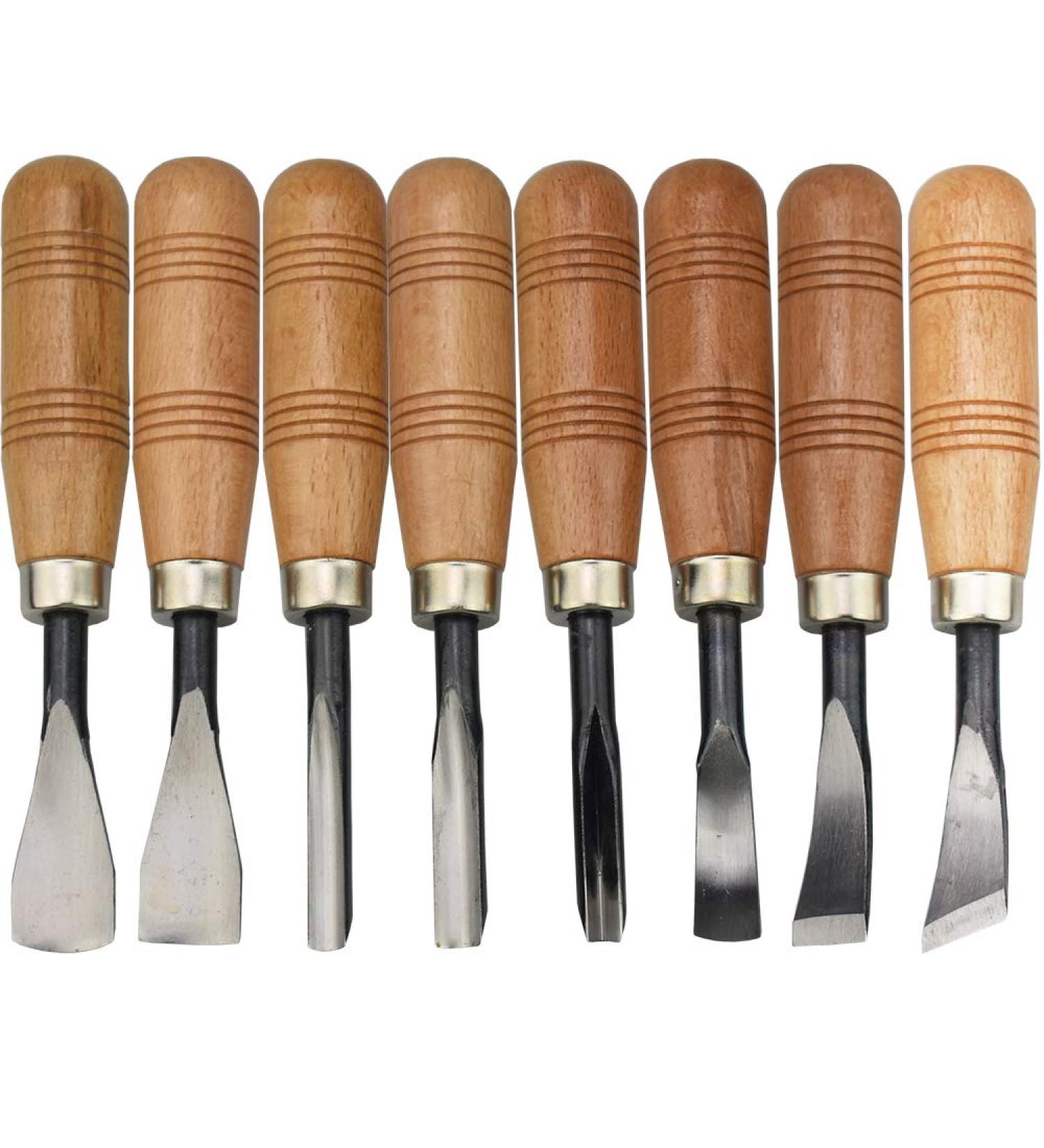 SUNREEK Wood Sculpture Carving Chisel Tool Set - 8 Piece DIY Art Craft Kit - Buy Online on GoSupps.com