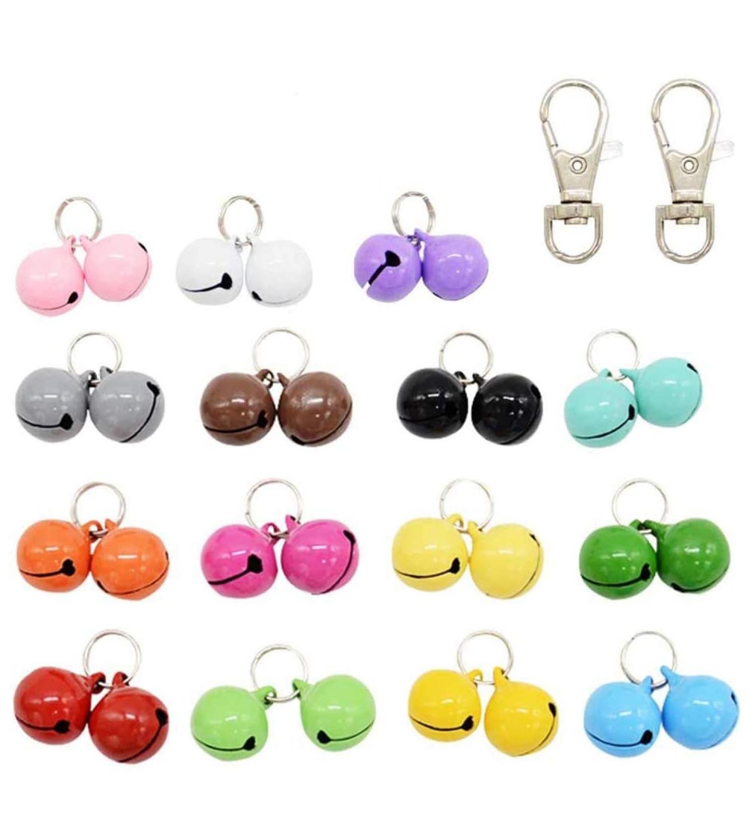 30 Pack Pet Cat Collar Bells - Strong and Loud Dog Training Bells - Colourful Charm Bells for Collars - Necklace Pendant in Candy Colors - Buy Online on GoSupps.com