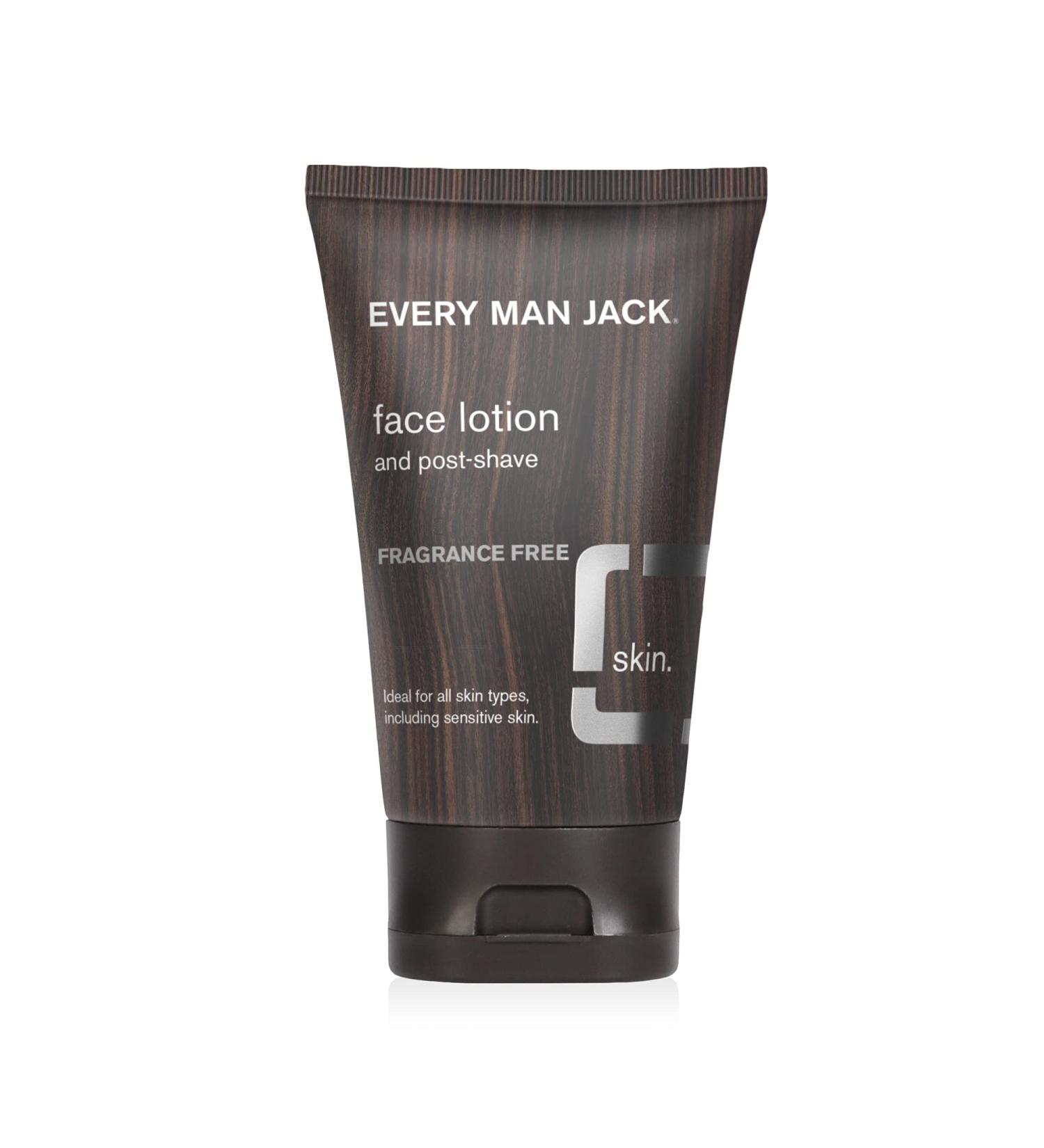 Every Man Jack Fragrance-Free Face Lotion | 4.2 Fl Oz - Hydrating & Gentle Care - Buy Online on GoSupps.com