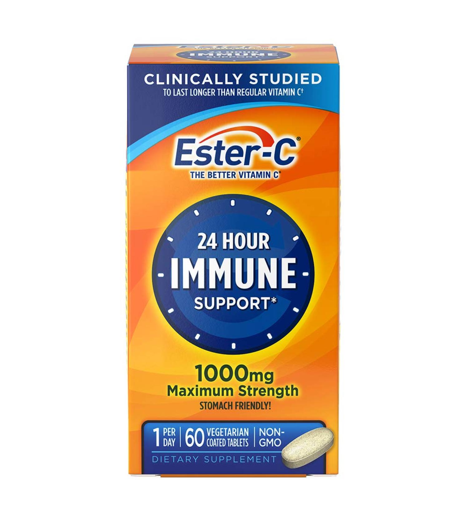 Ester-C Vitamin C 1000 mg - 60 Coated Tablets for Immune Support - Buy Online on GoSupps.com