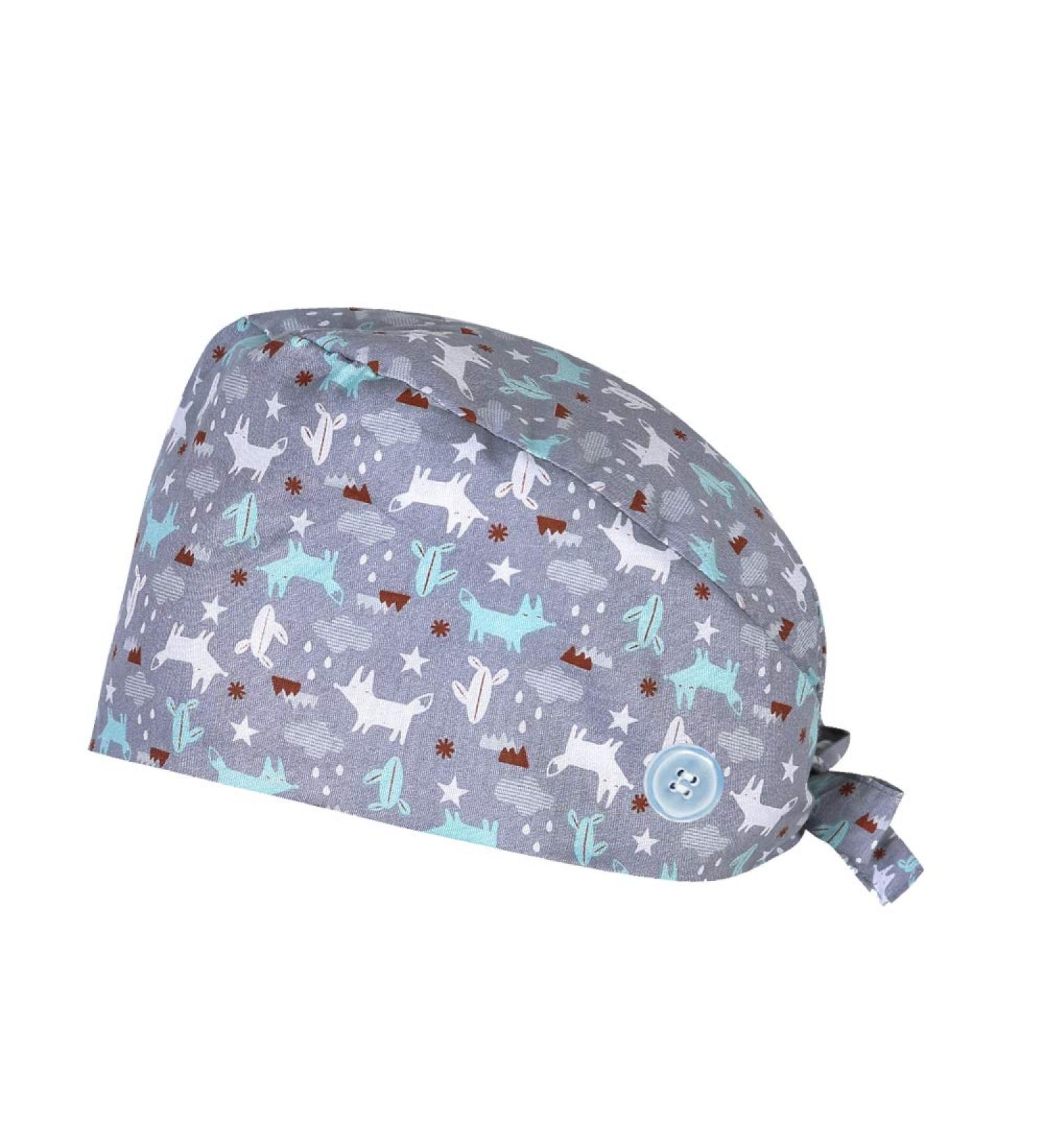 Qmdod Upgrade Cute Printed Working Cap with Adjustable Tie Back - A-fox Design | Unisex Sweatband Hat for Women and Men - Buy Online on GoSupps.com