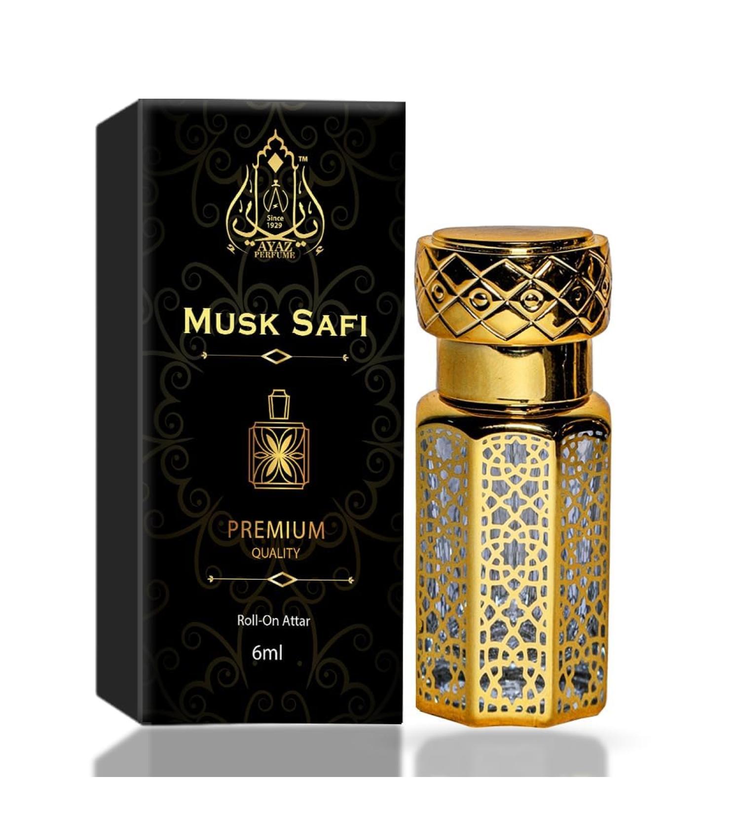 Ayaz..Musk Safi Harbhajan's Singh Attar Concentrated Perfume Oil with composition of Musk Amber Sandalwood | Long Lasting Fragrance Eau de Toilette (For Unisex) (6 ml) - Buy Online on GoSupps.com