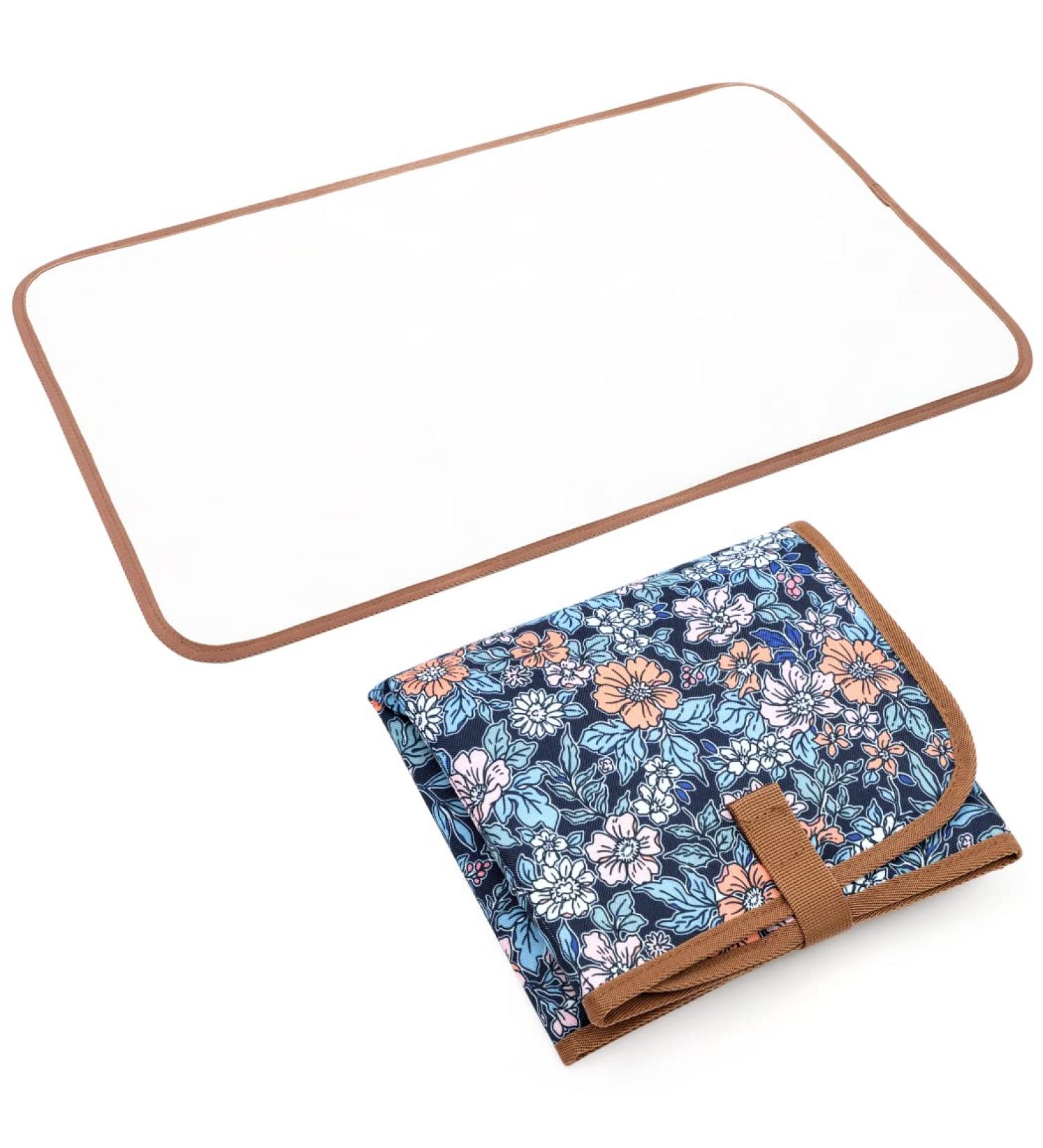 Lekebaby Foldable Travel Changing Mat - Flower Cartoon Design | Portable Nappy Changing Mat - Buy Online on GoSupps.com