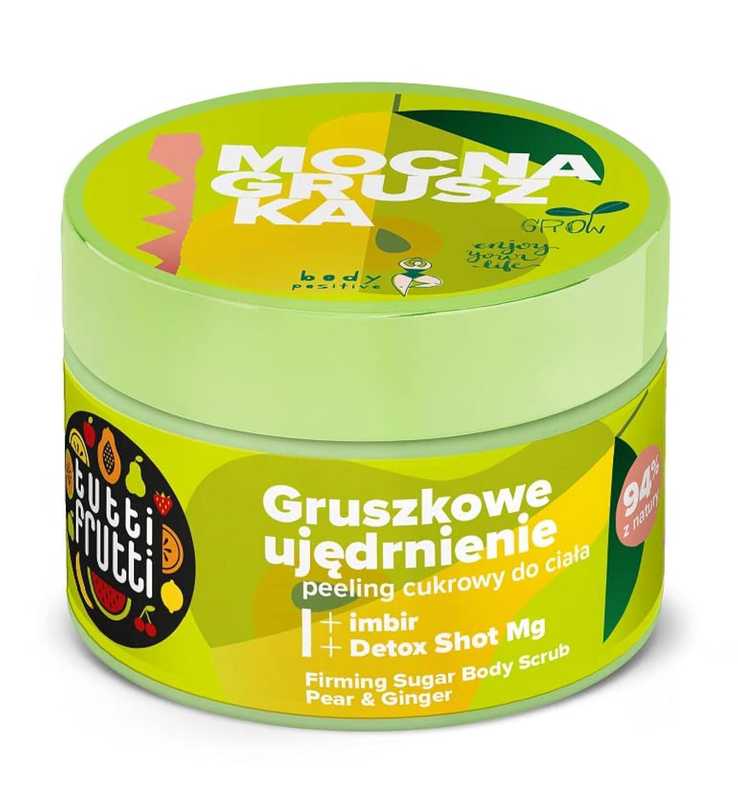 TUTTI FRUTTI Pear and Ginger Body Firming Sugar Scrub + Detox Shot Mg 300g - Buy Online on GoSupps.com