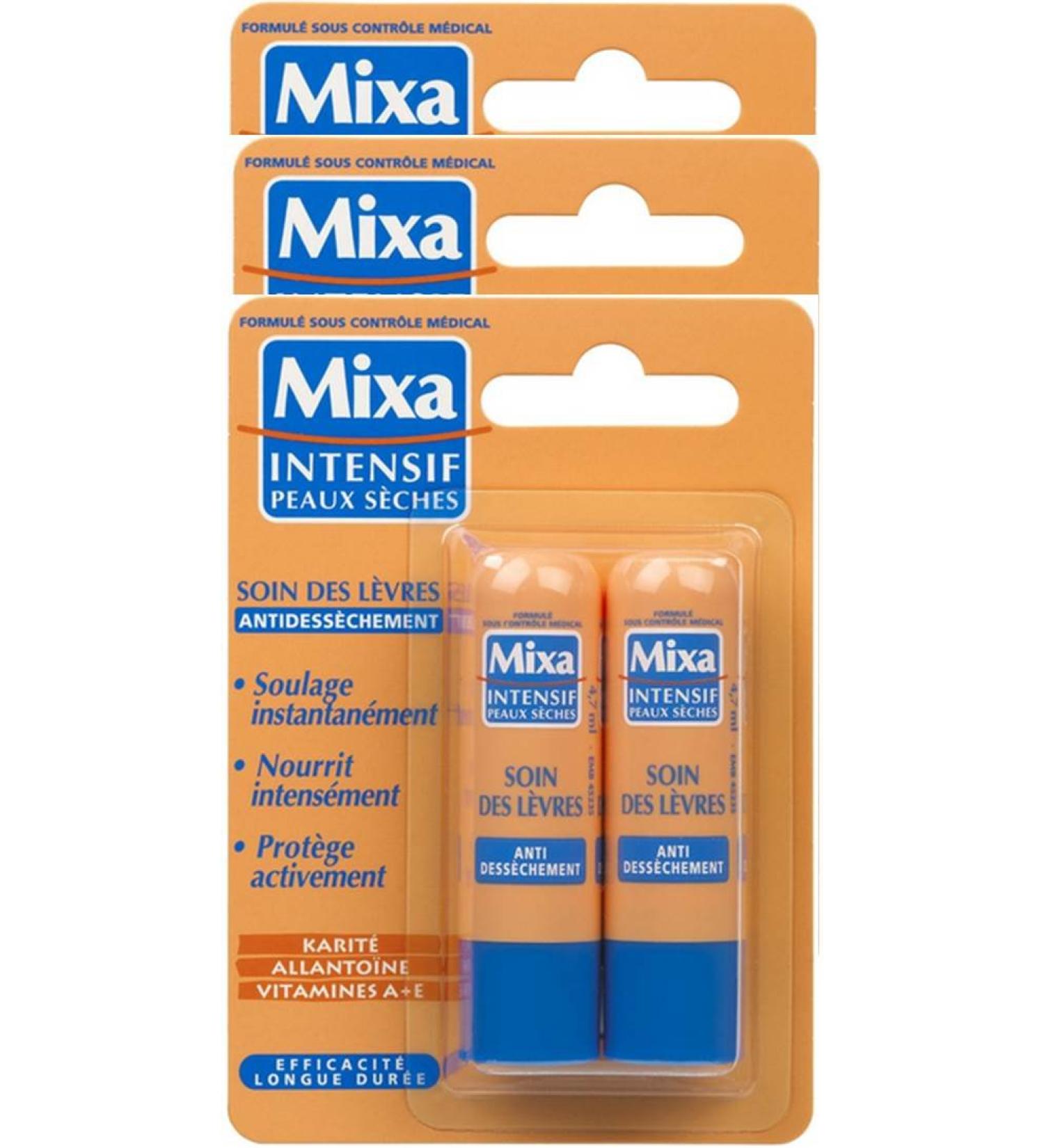 Mixa Intensive Dry Skin - Anti-Dryness Lip Care 2 x 4.7 ml