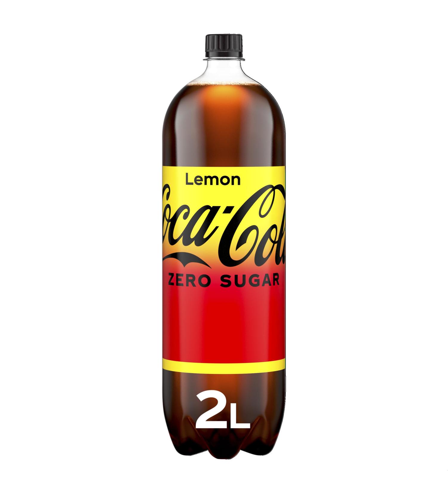 Coca-Cola Zero Sugar Lemon 2L - Refreshing and Sugar-Free Soda Drink - Buy Online on GoSupps.com