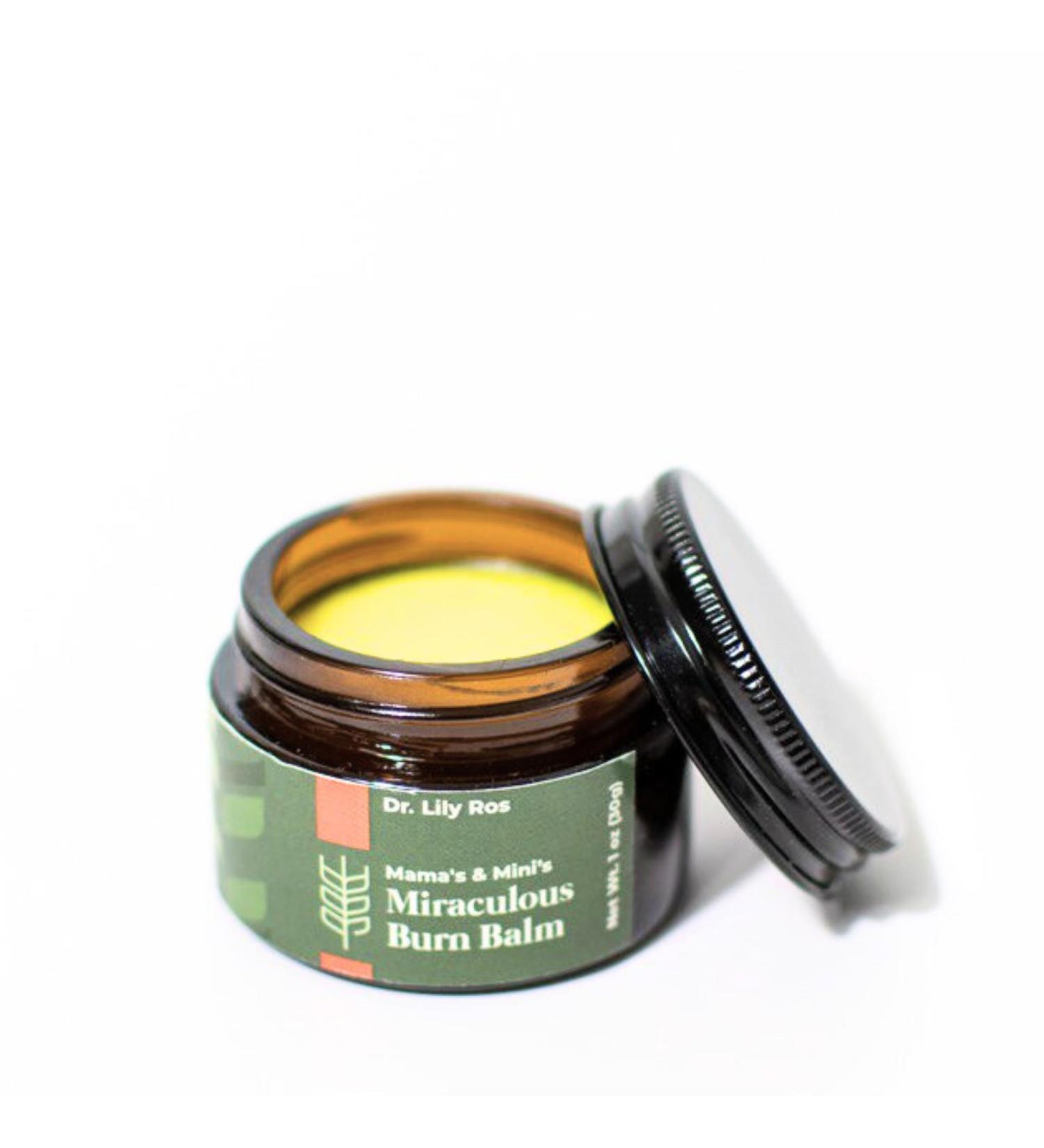 Dr. Lily Ros Organics All Natural Burn Skin Soothing Balm - Sunburn Tatoos Windburn Dry Cracking Skin | For Kids and Parents Pregnancy Safe - Buy Online on GoSupps.com