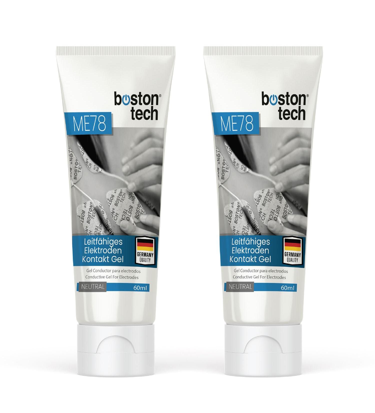 Boston Tech Kontaktgel f r TENS & EMS Verbessert die Leitf higkeit von Elektroden | 2 x 60 ml | Hochwertige deutsche Qualit t - Buy Online on GoSupps.com