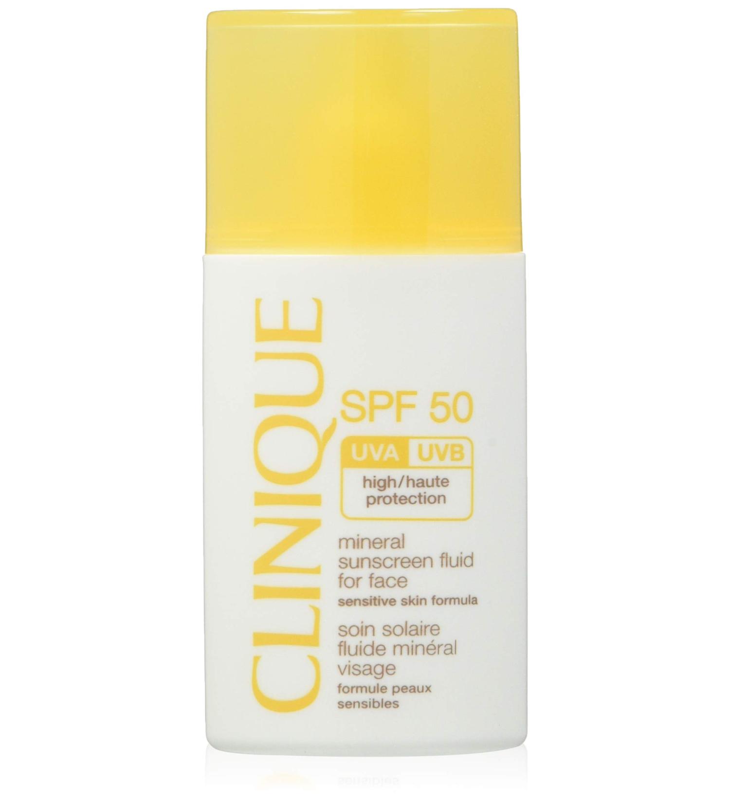 Clinique SPF 50 Mineral Sunscreen Fluid for Face - 1oz | Broad Spectrum UVA/UVB Protection - Buy Online on GoSupps.com