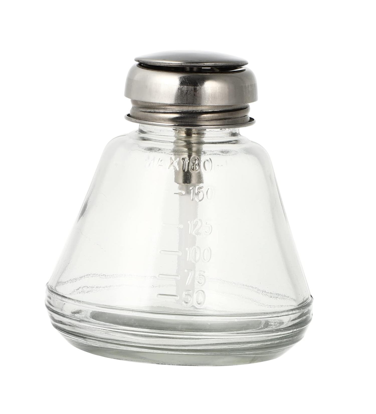 FOMIYES Press Glass Dispenser Nail Gel Polish Remover Liquid Dispenser Nail Salon Supplies Nail Clean Bottle Liquid Bottle Anti-static Stainless Steel Nail Polish Remover - Buy Online on GoSupps.com