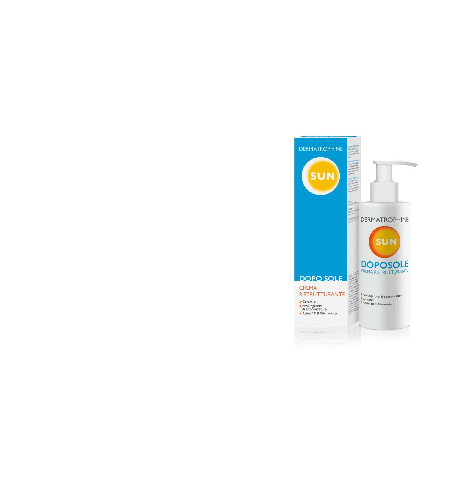 DERMATROPHINE Sun Regenerating After Sun 200 ml AfterSun body cream for a light tan and hydrating skin After the sun for an intensive and lasting color - Buy Online on GoSupps.com