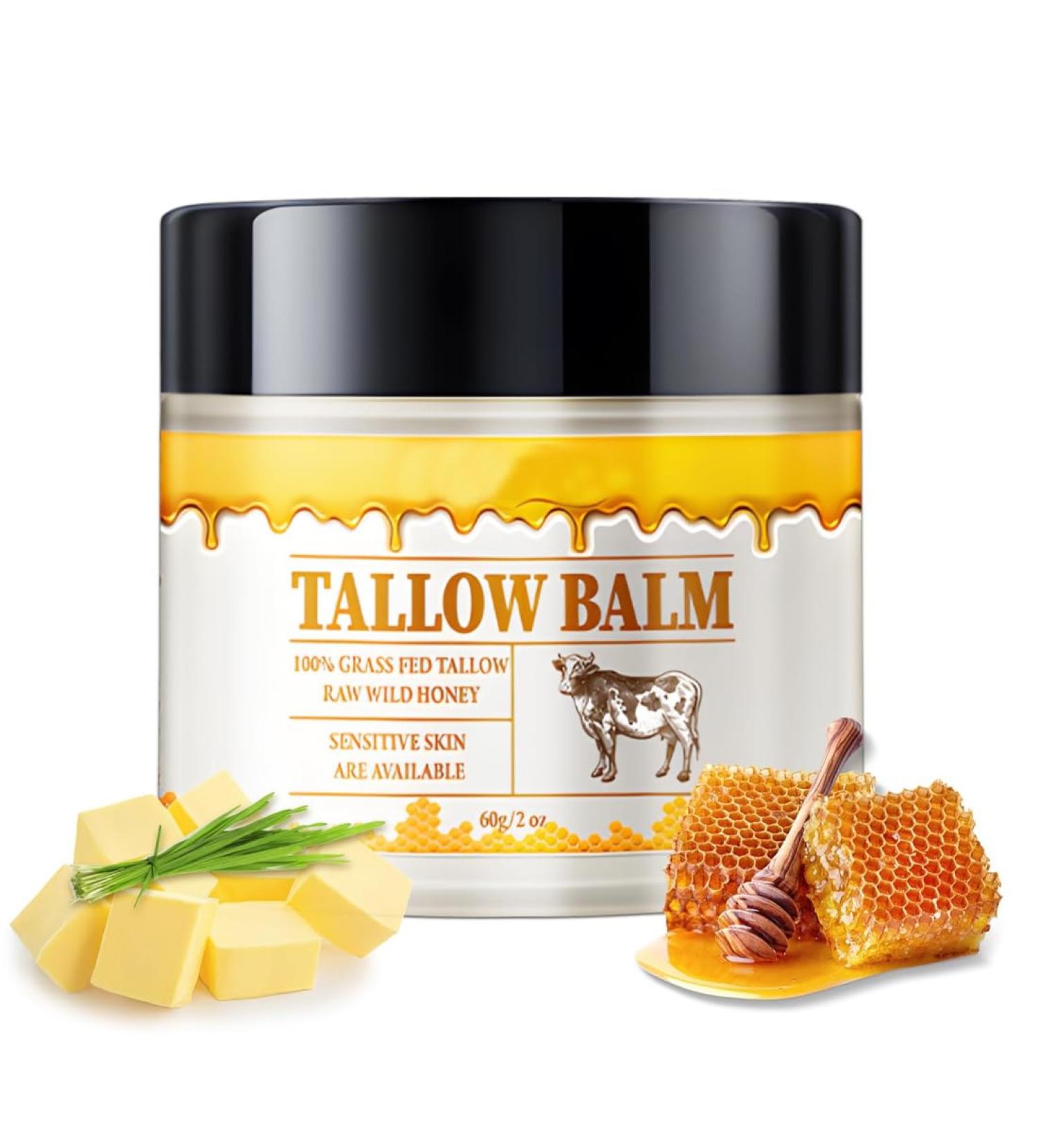GNHG 1 piece verhipped tallow cream beef tallow for the skin beef tallow and honey balm 100 grassfed pure beef tallow honey and beeswax - Buy Online on GoSupps.com