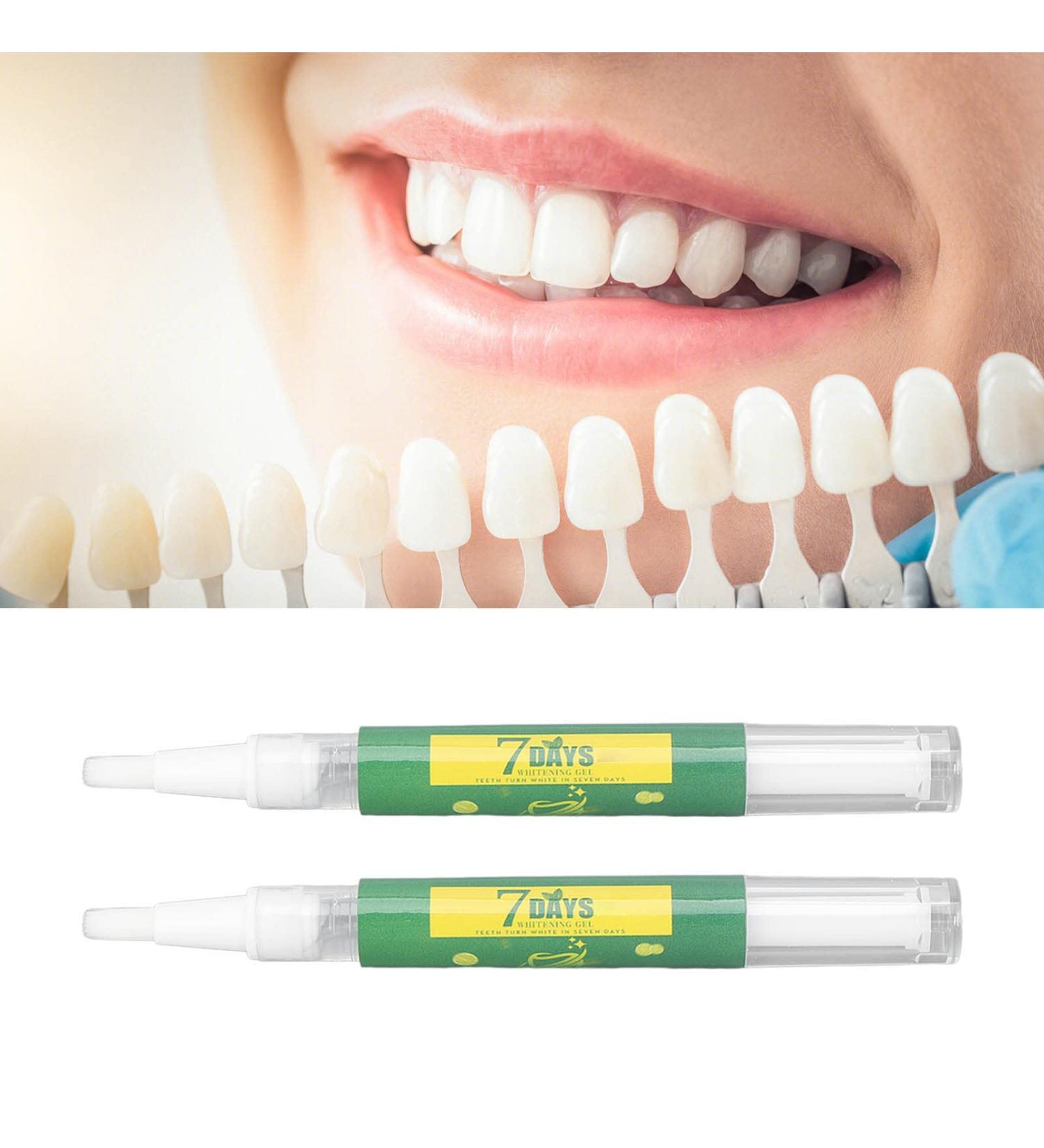Teeth Whitening Pen (2 Pack) | Stain Remover for Overnight Teeth Whitening | Painless & Travel-Friendly | Achieve a Beautiful White Smile! - Buy Online on GoSupps.com