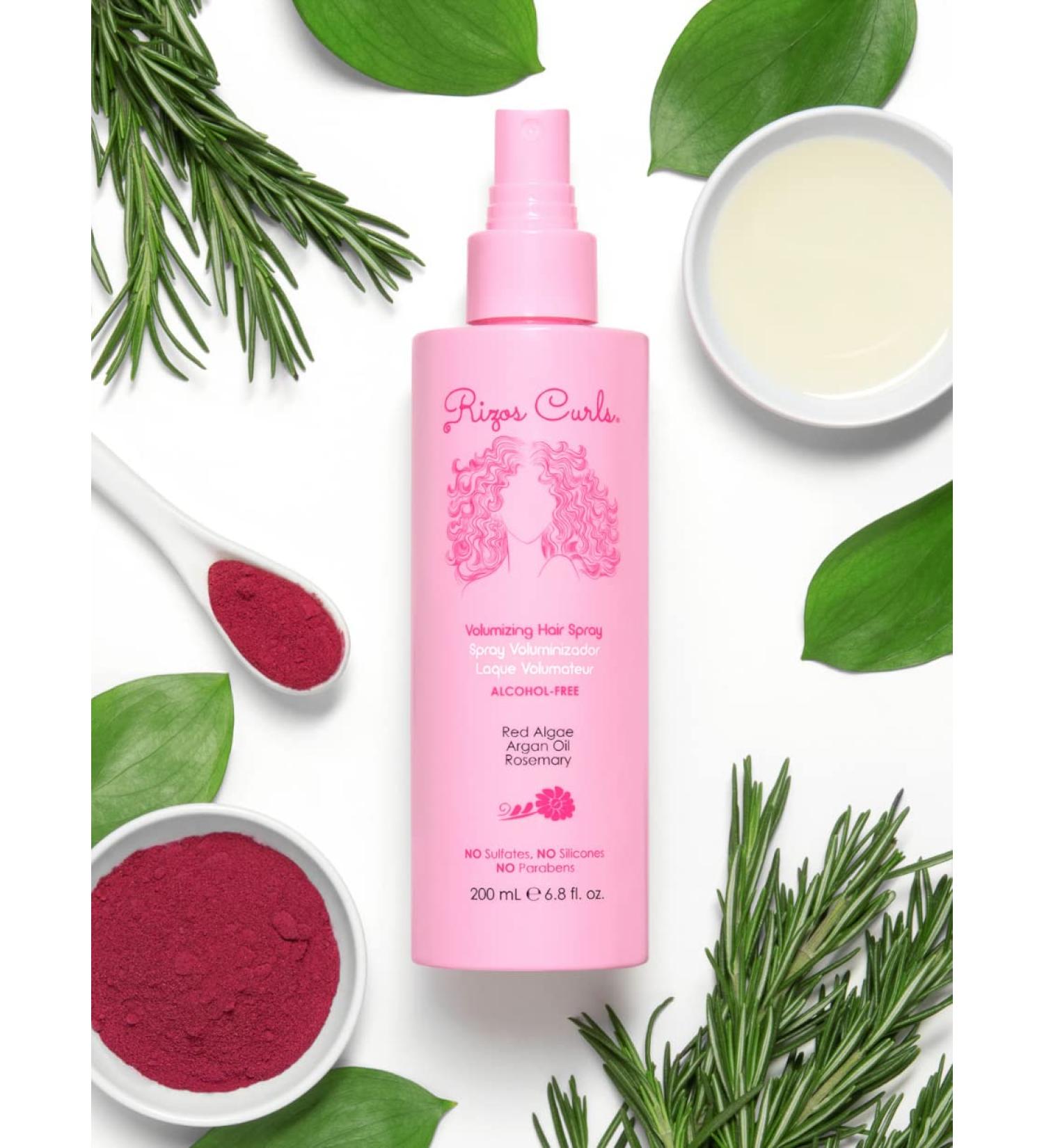 Rizos Curls Alcohol-Free Volumizing Hair Spray with Red Algae - Sulfate-Free, Frizz-Free, Long-Lasting Hold - Vegan & Cruelty-Free - Buy Online on GoSupps.com