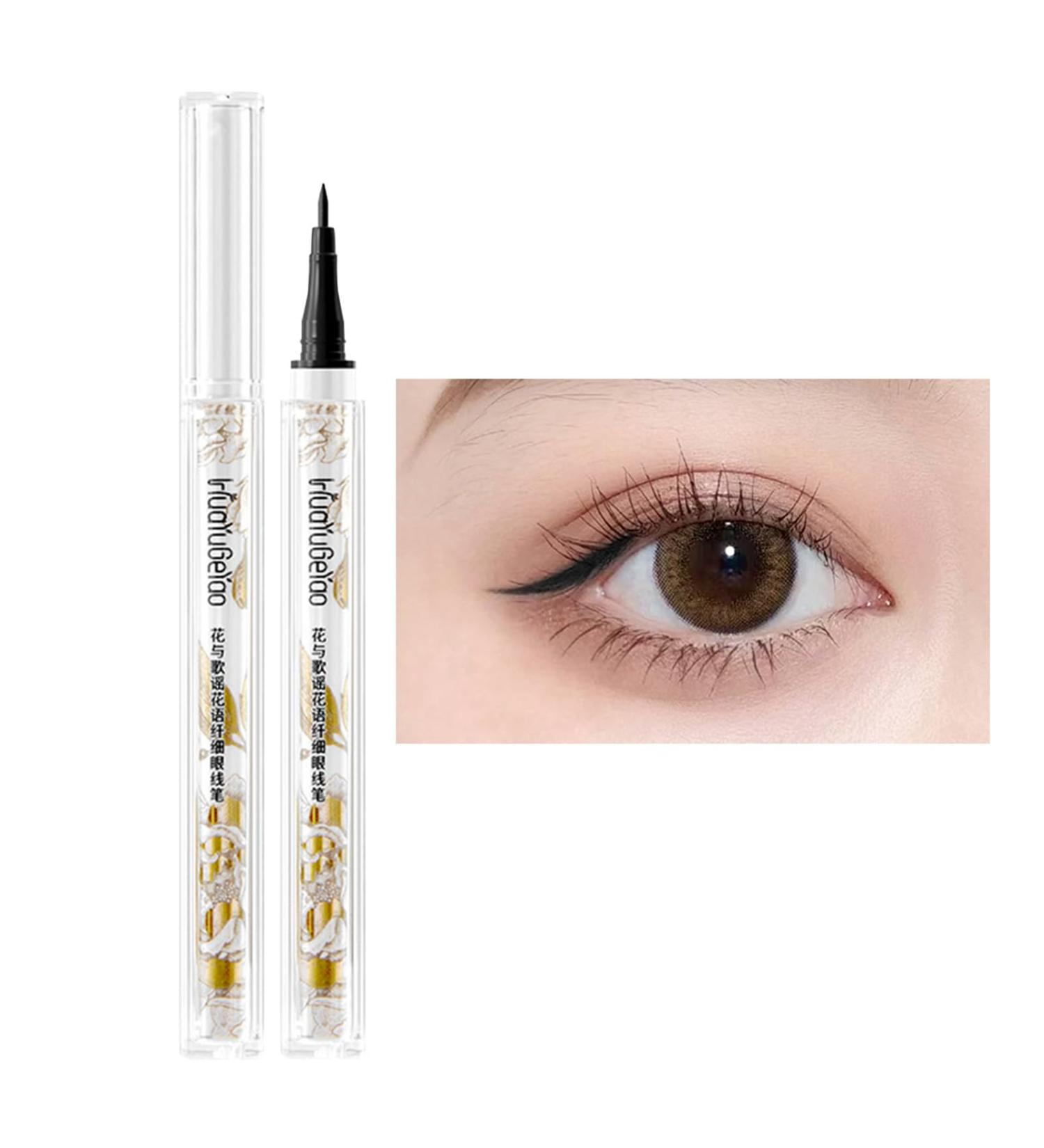 Liquid Eyeliner | Long-Lasting Liquid Waterproof Silkworm | Smudgeproof Eye Makeup Tool for Dating Night Out and Daily Use Pochy - Buy Online on GoSupps.com