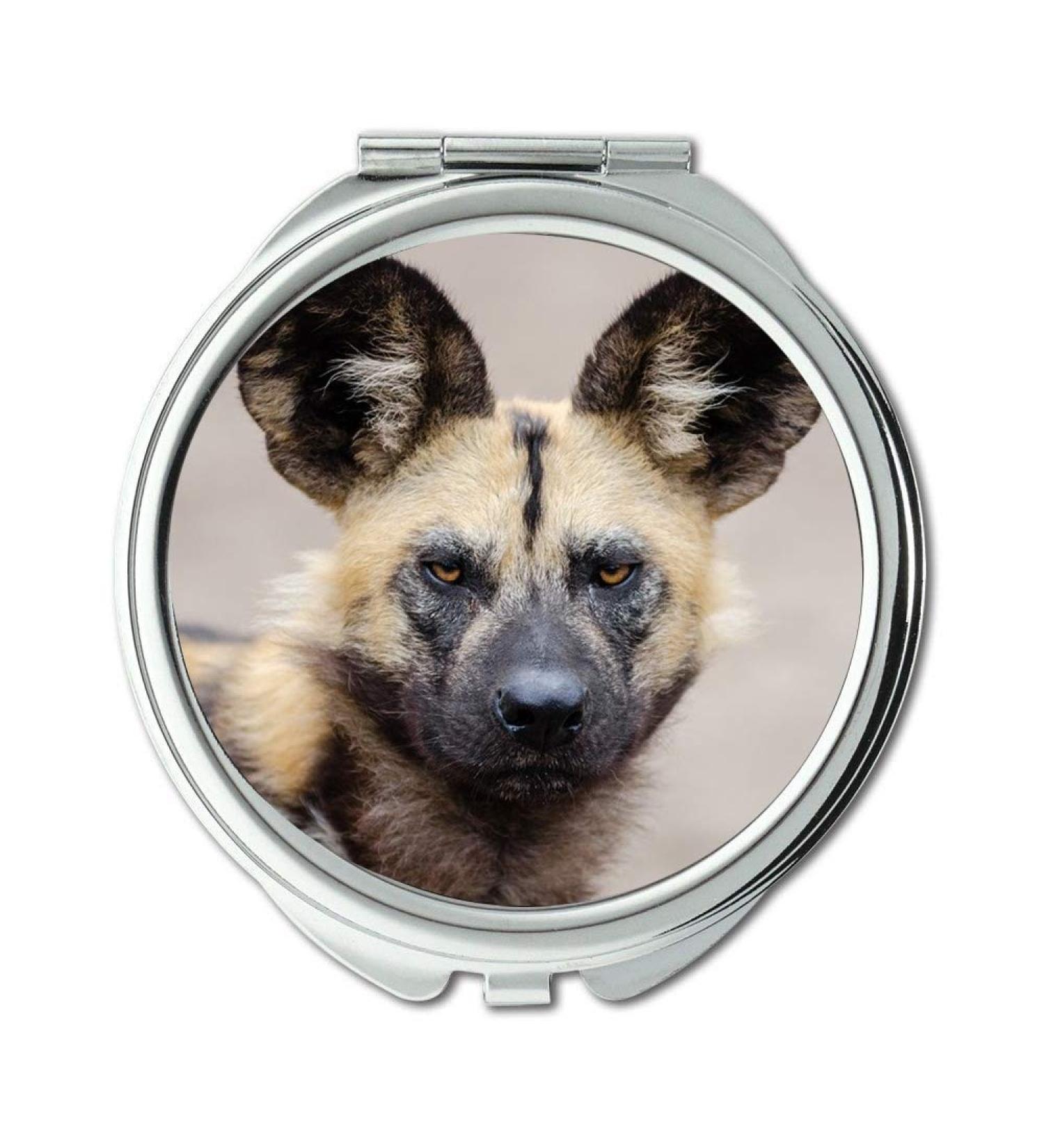 Mirror makeup mirror African Wild Dog Lycaon Pictus Carnivorous Mammal pocket mirror portable mirror - Buy Online on GoSupps.com