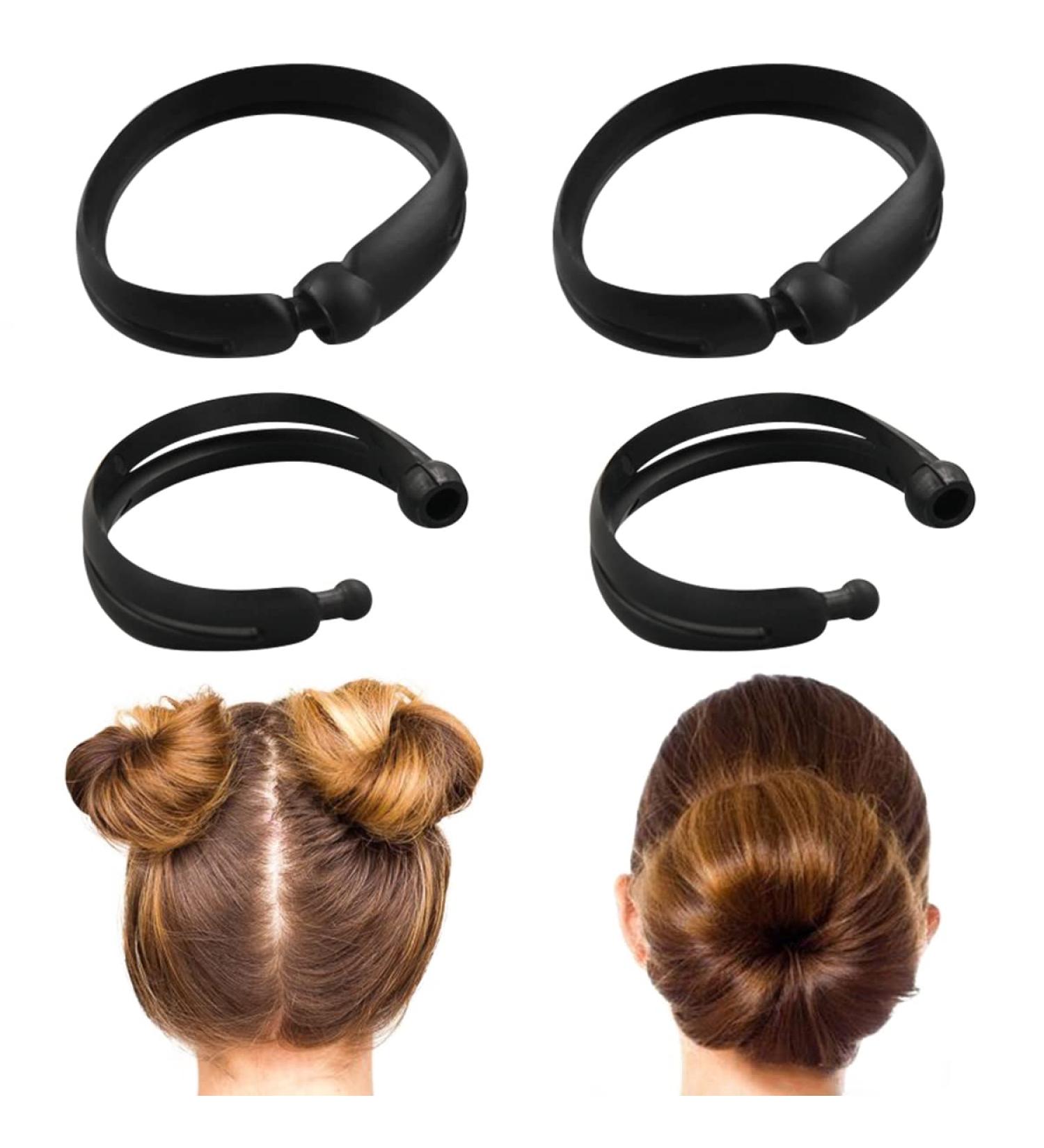 French Twist Hair Bun Maker - DIY Styling Tool for Women & Kids - Black Two Small - Buy Online on GoSupps.com