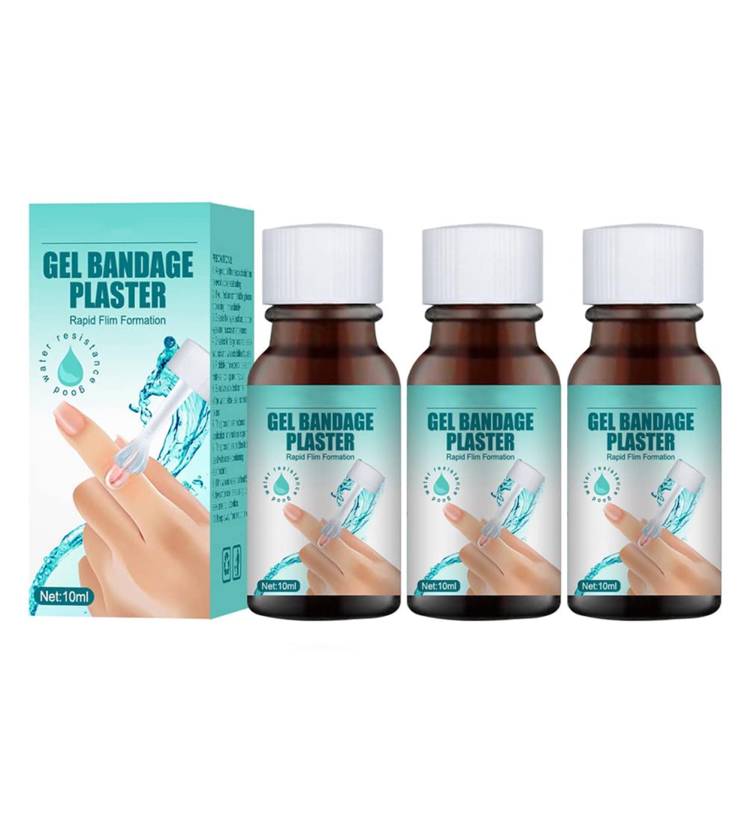 Transparent Liquid Bandage 10ML - Waterproof & Breathable Wound Care for Cuts, Scrapes & Wounds - Quick-Dry New Skin Liquid Plaster - 3pcs - Buy Online on GoSupps.com
