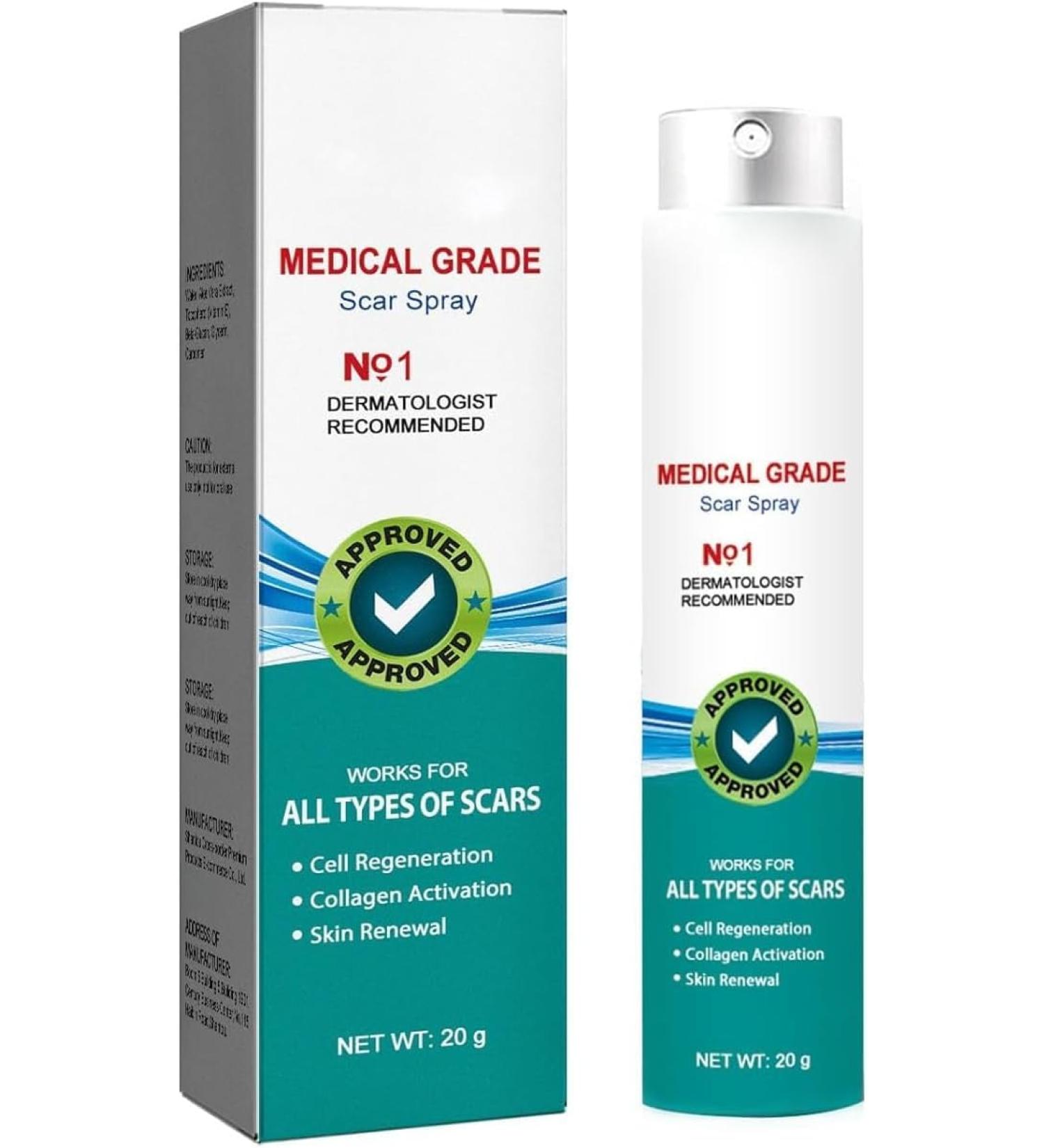 Medical Grade Scar Spray Effective Scar Removal for Surgical Scars & Stretch Marks | All Skin Types - Buy Online on GoSupps.com